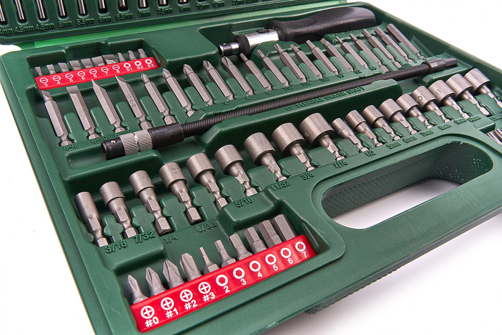 Súprava bitov, vrtákov, vykružovacích korún a fréz Hikoki na drevo, kov, murivo – 112 kusov