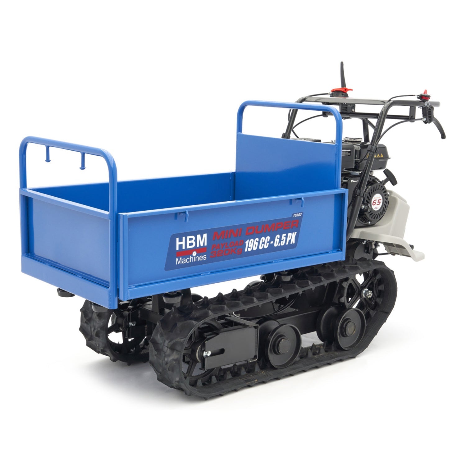 Mini dumper - výklopný pásový prepravník 320kg s benzínovým motorom 196cm³ 6,5hp HBM