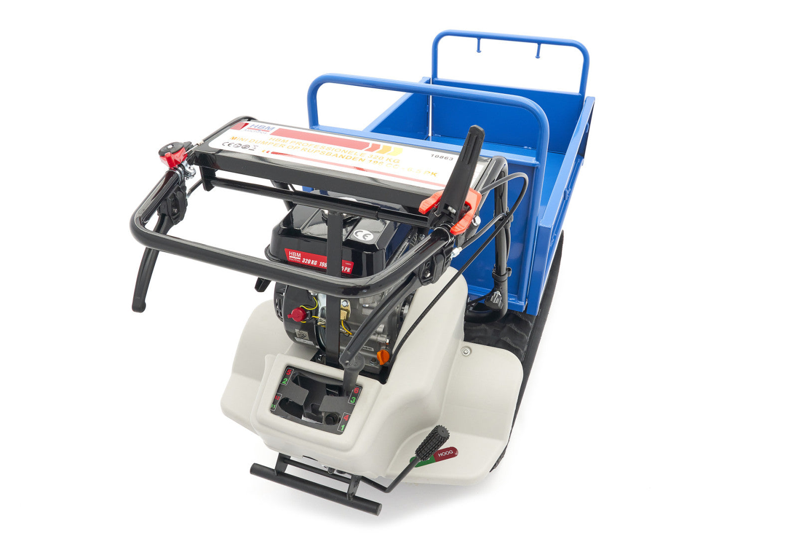 Mini dumper - výklopný pásový prepravník 320kg s benzínovým motorom 196cm³ 6,5hp HBM