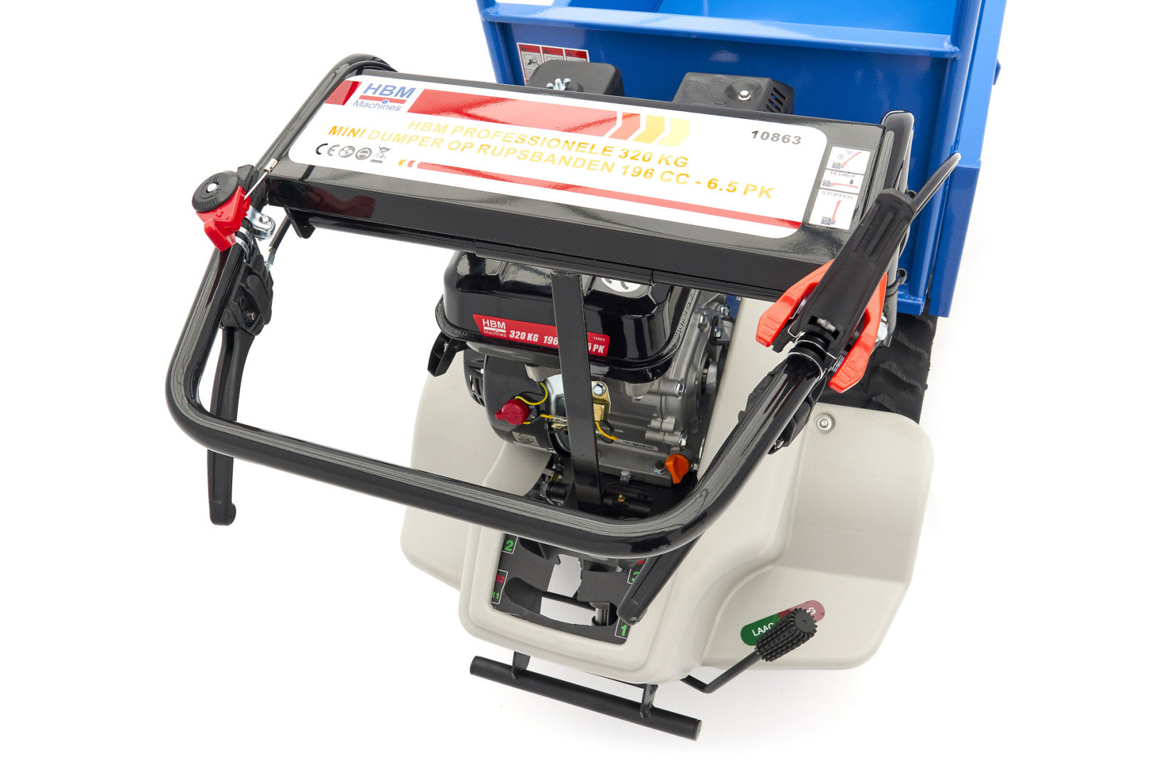 Mini dumper - výklopný pásový prepravník 320kg s benzínovým motorom 196cm³ 6,5hp HBM