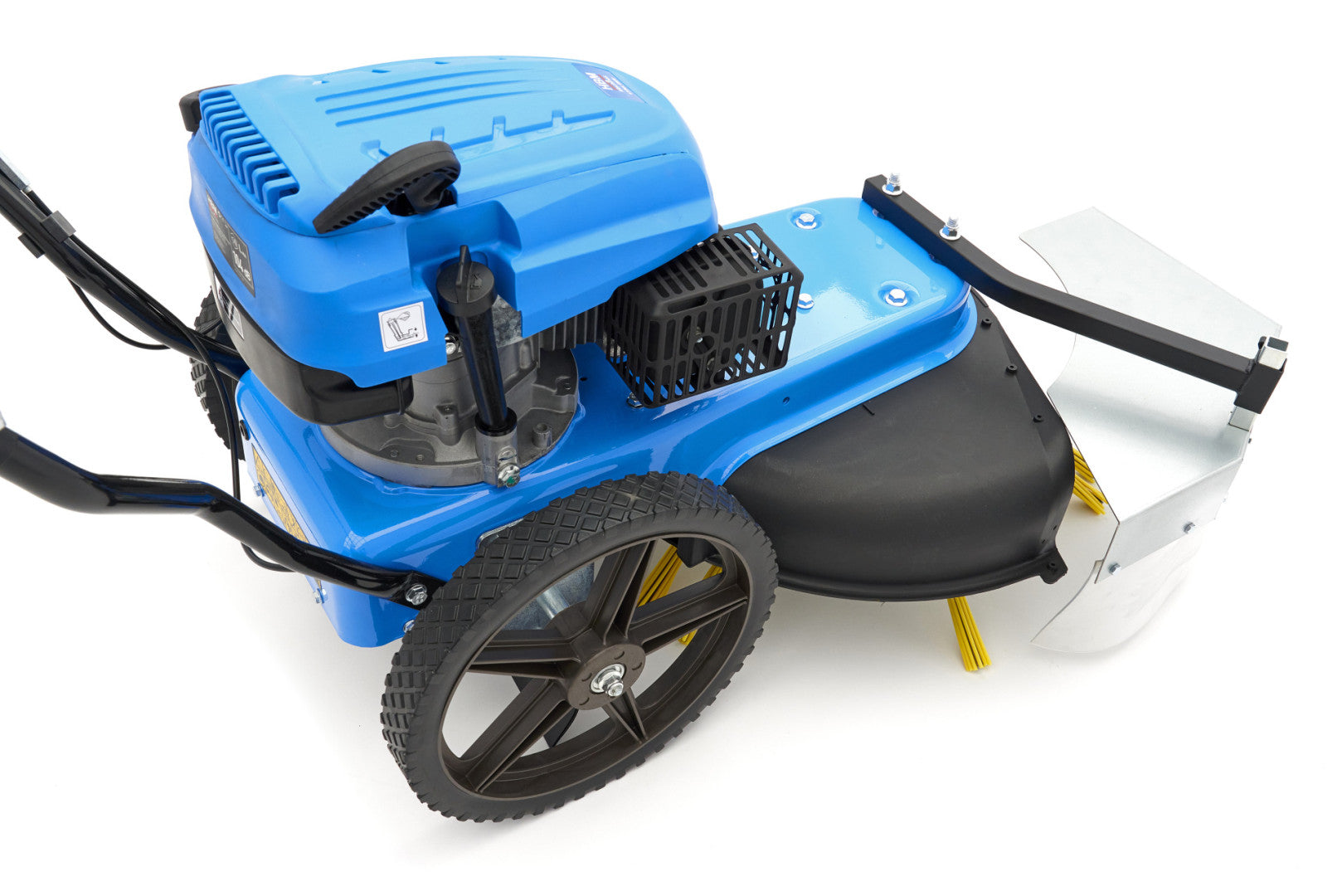 Zametací stroj s benzínovým motorom 173 cm³ a kefou na odstraňovanie buriny hbm