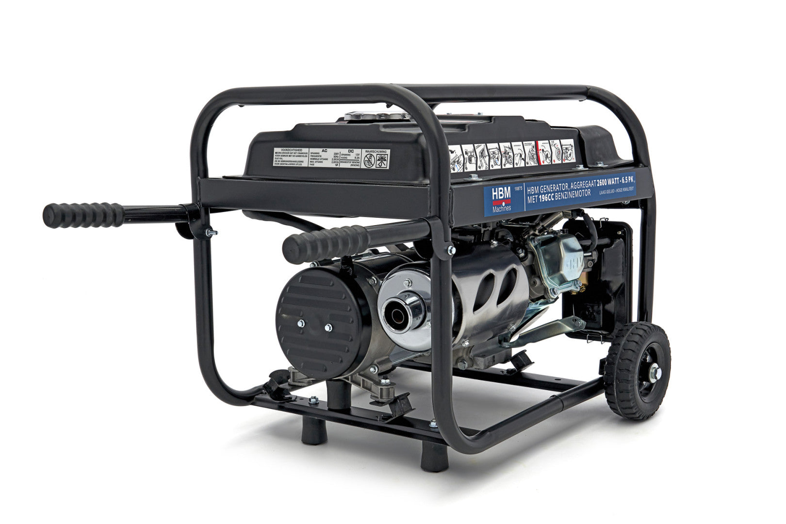 Benzinový generátor - elektrocentrála 196cm3 6,5hp, 2800W HBM