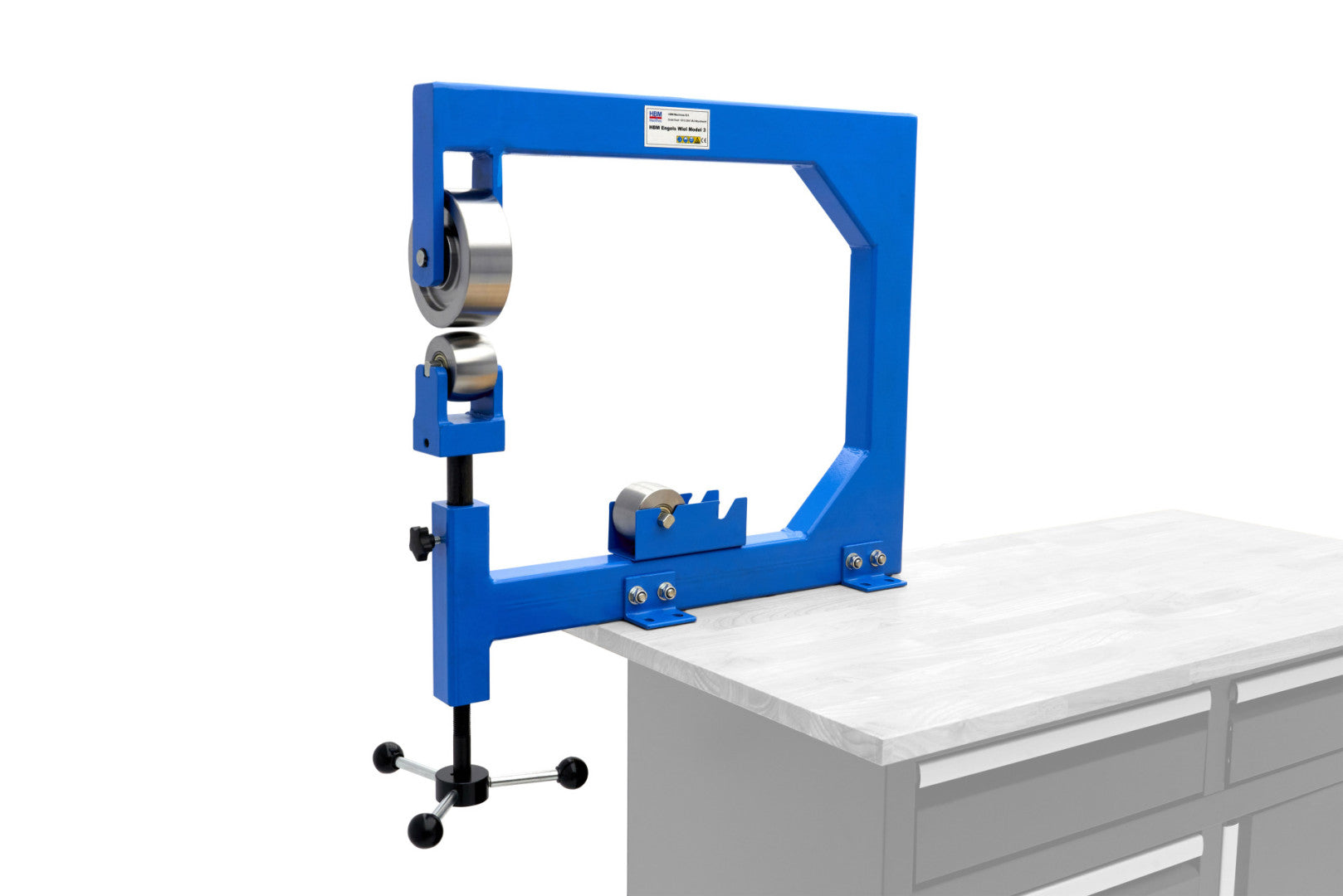 Stroj na tvarovanie plechu - anglické koleso HBM model 3