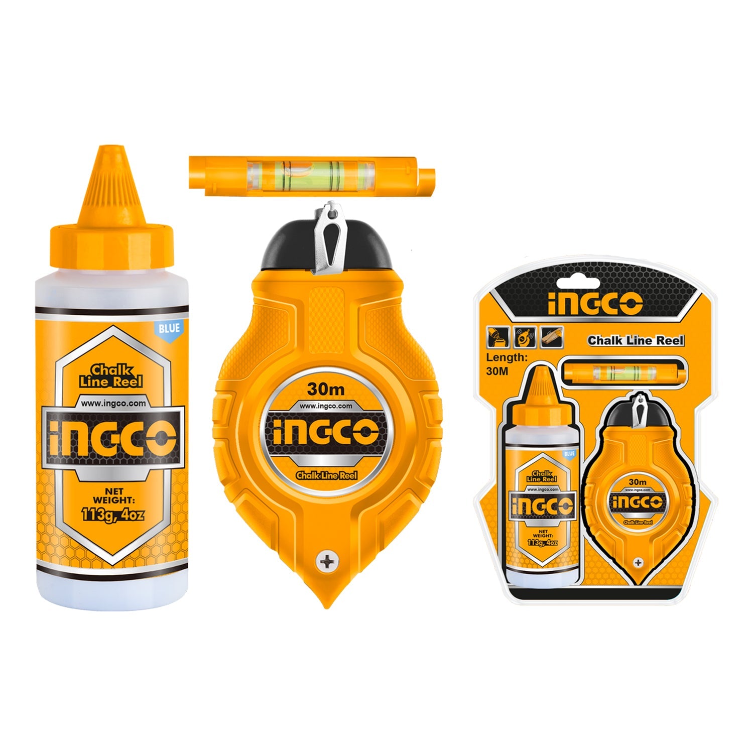 Šnúra na značenie čiar s kriedou 30 m ingco