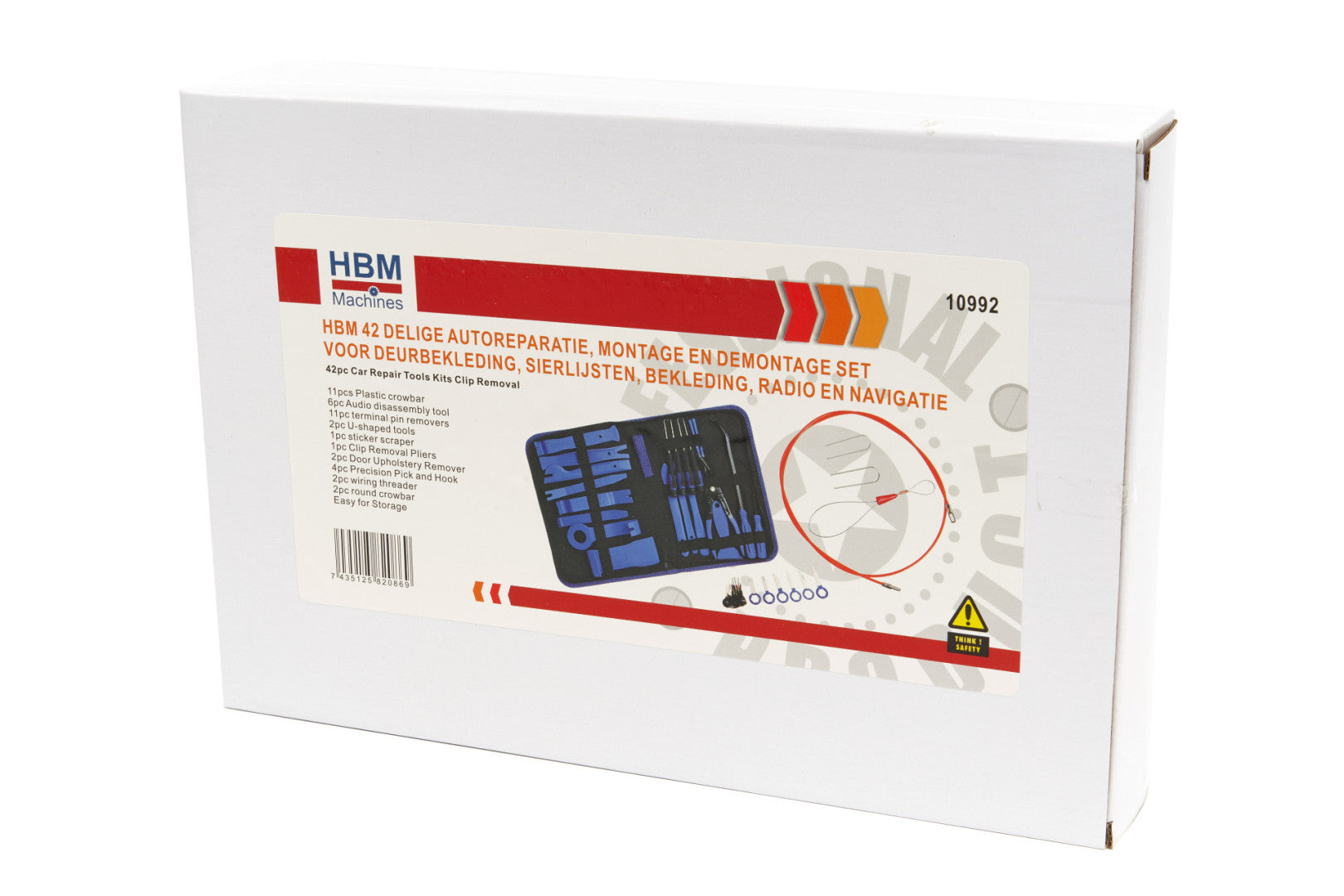 Sada na demontáž autorádia, čalúnenia, ozdobných líšt a klipov – 42 kusov hbm