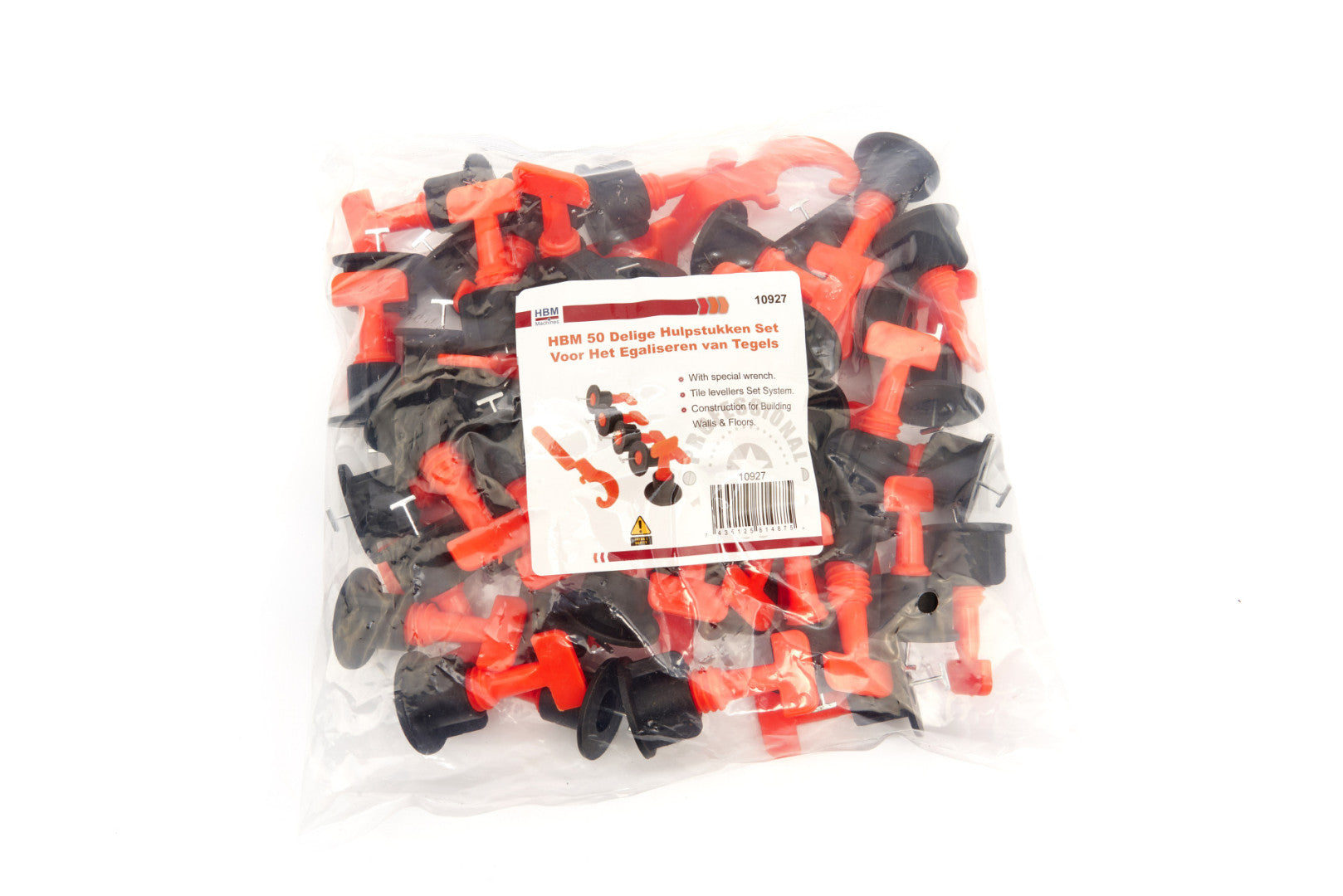 Súprava znovupoužiteľných tŕňov s kľúčom na niveláciu a vyrovnanie obkladov a dlažby 50 kusov hbm