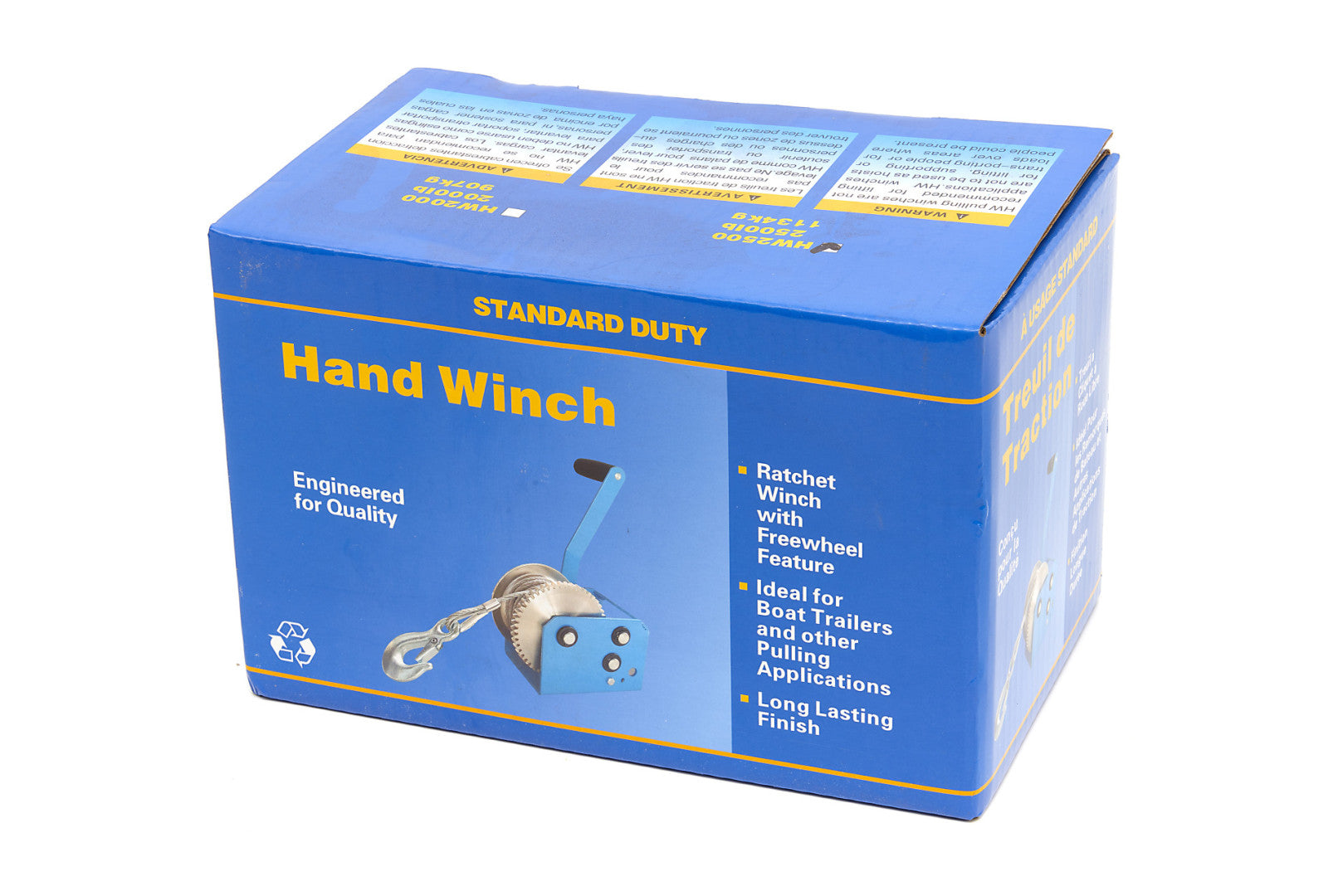 Ručný naviják s oceľovým lanom 7,6m 1130kg HBM