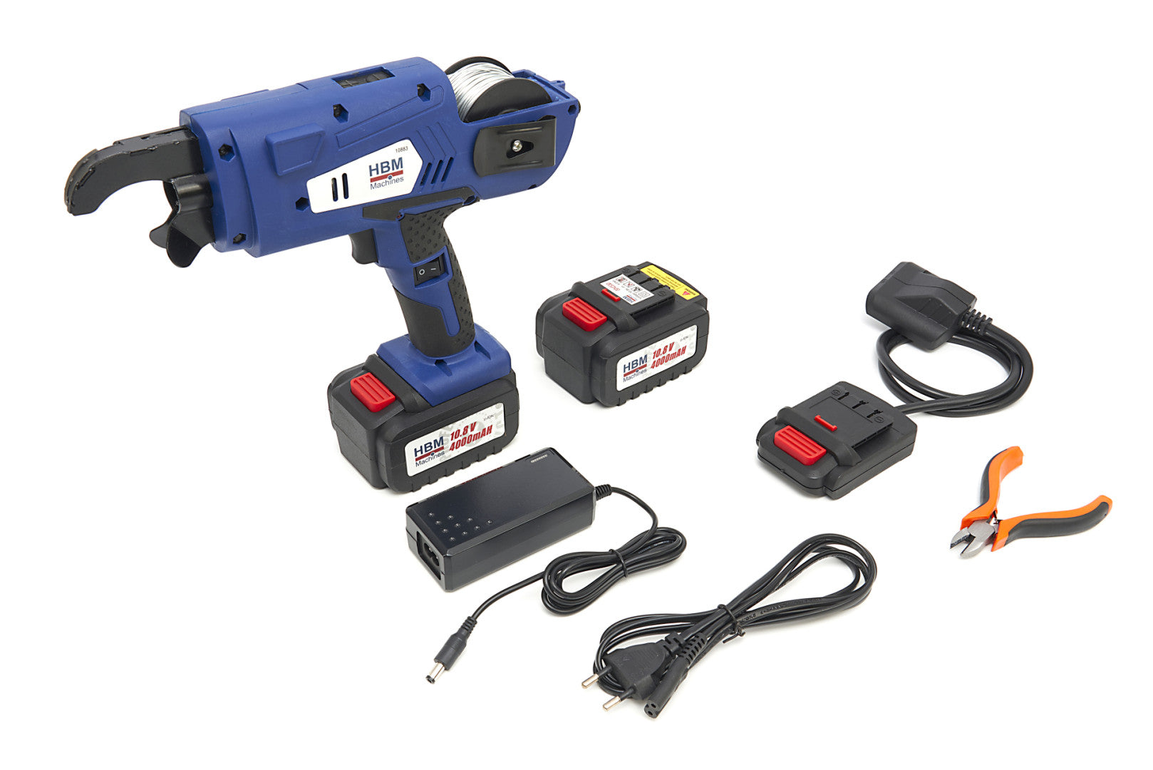 Viazač armatúr, roxorov, výstuží, betonárskej ocele - 2 akumulátory 10,8V 4,0Ah HBM