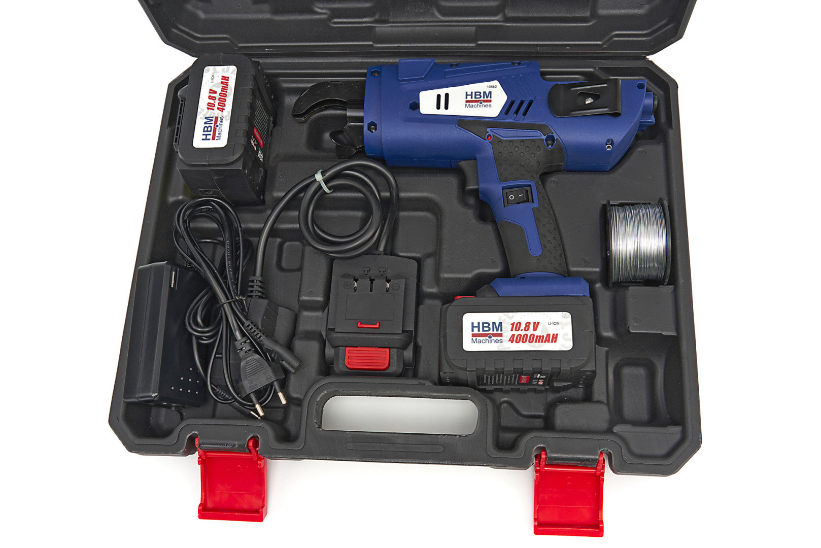 Viazač armatúr, roxorov, výstuží, betonárskej ocele - 2 akumulátory 10,8V 4,0Ah HBM