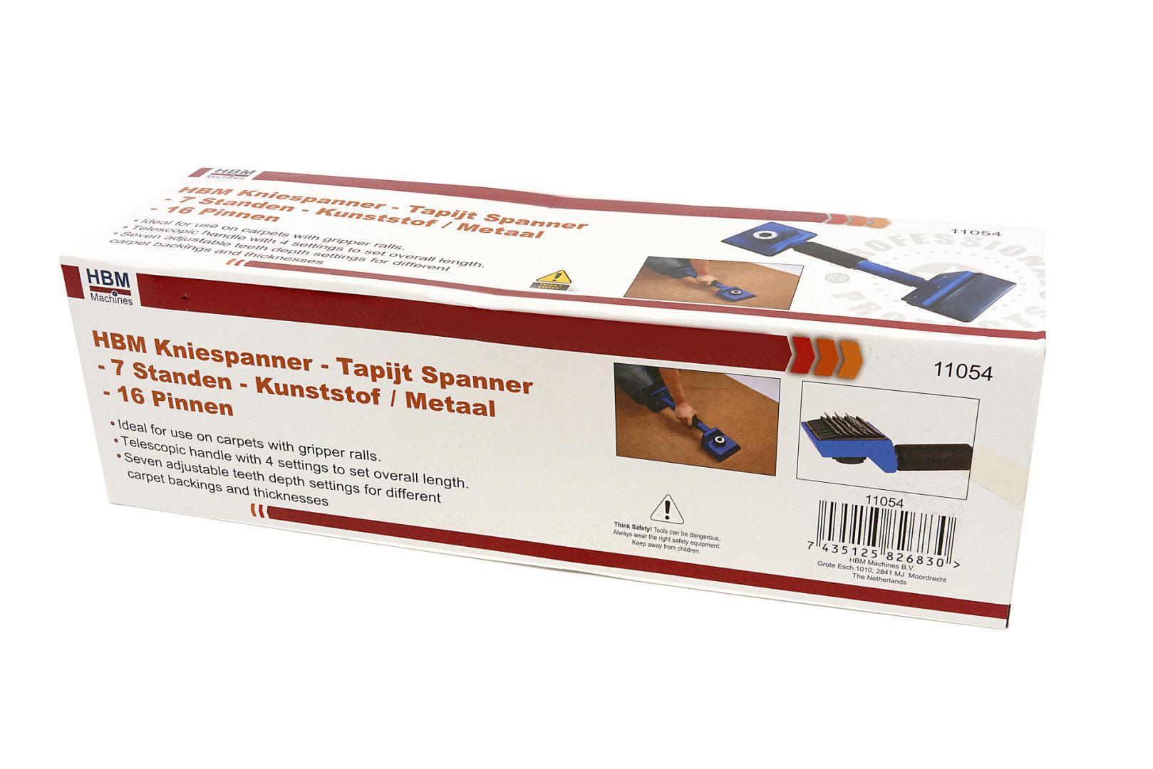 Kolenový napinák na koberec, 7 polôh, 16 pinov HBM