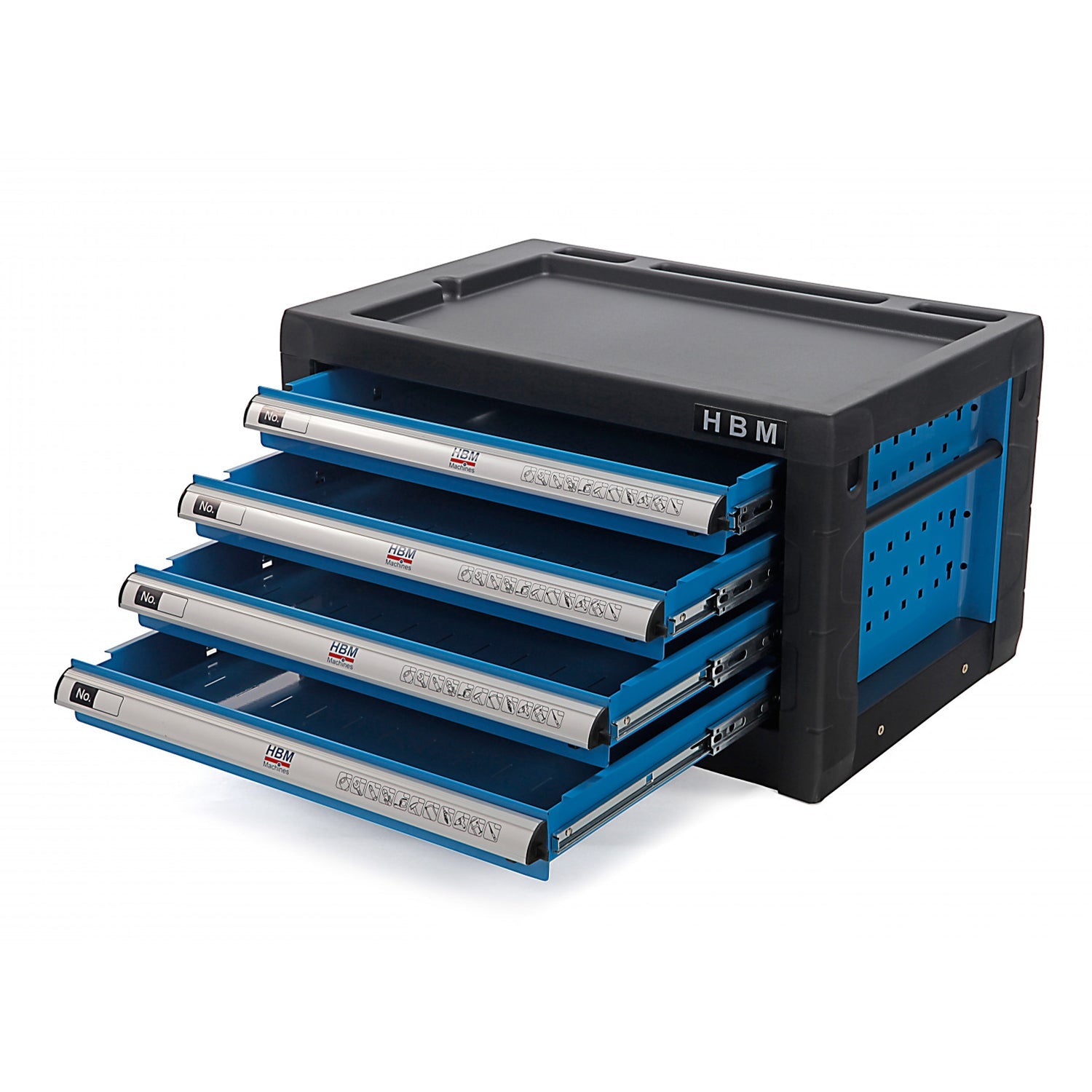 Dielenská skriňa na náradie so 4 zásuvkami - modrá