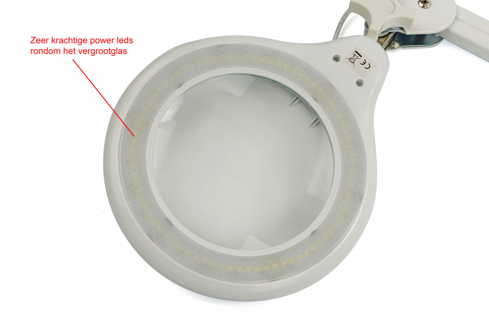 LED lampa s lupou a nastaviteľným ramenom, s úchytom na stôl, 3800lux HBM