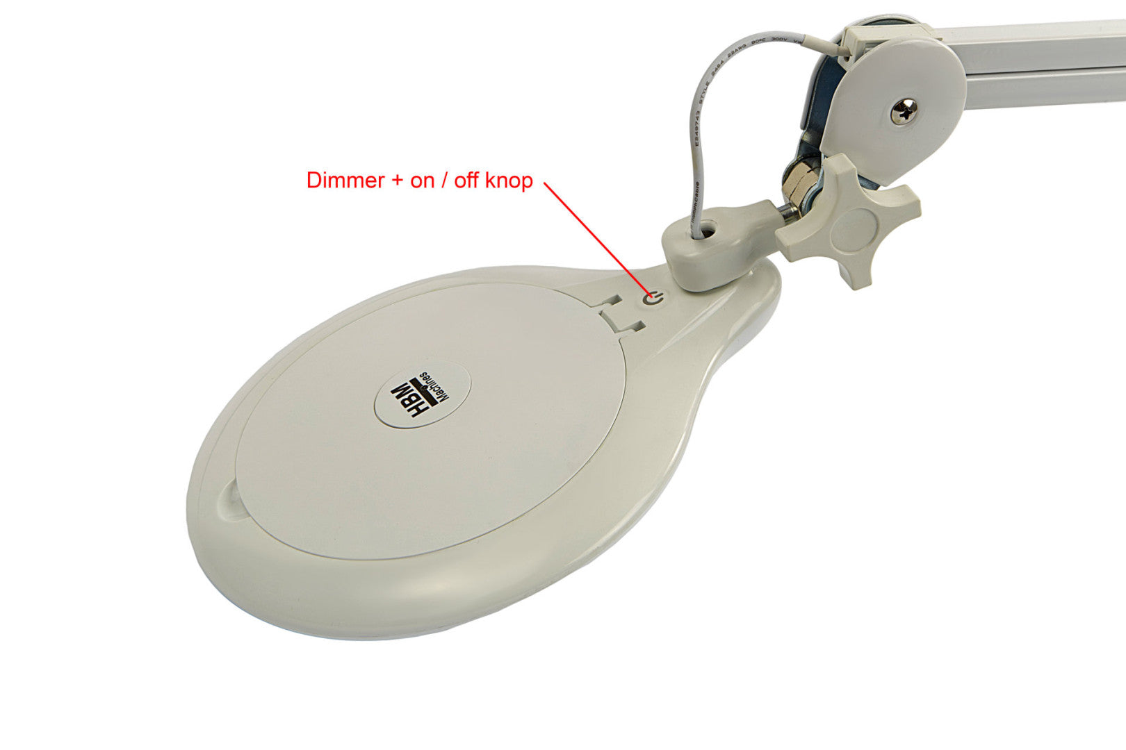 LED lampa s lupou a nastaviteľným ramenom, s úchytom na stôl, 3800lux HBM