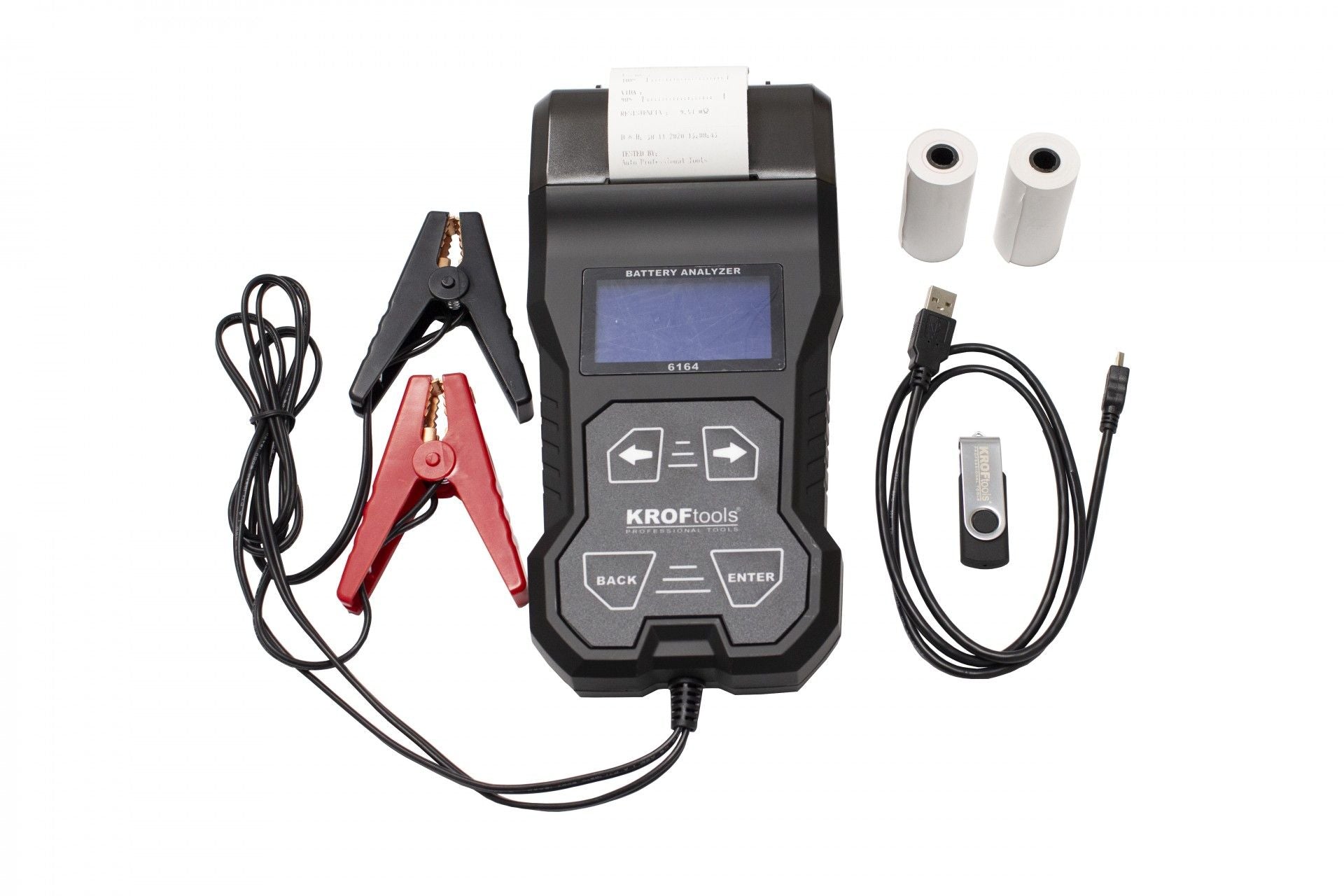 Tester autobatérií s tlačiarňou 6 - 12V / 12 - 24V Kroftools