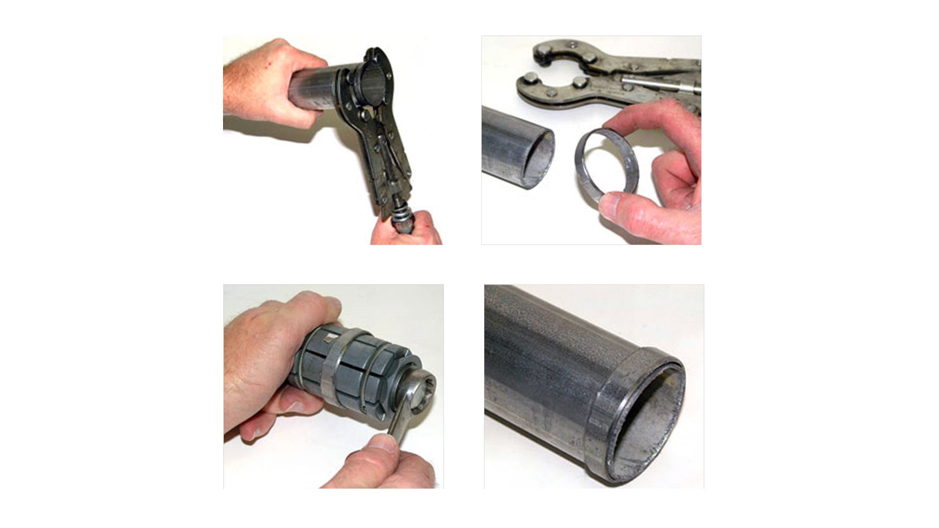 Súprava lisov na roztiahnutie výfukových rúr 3 kusy 30–87 mm kroftools