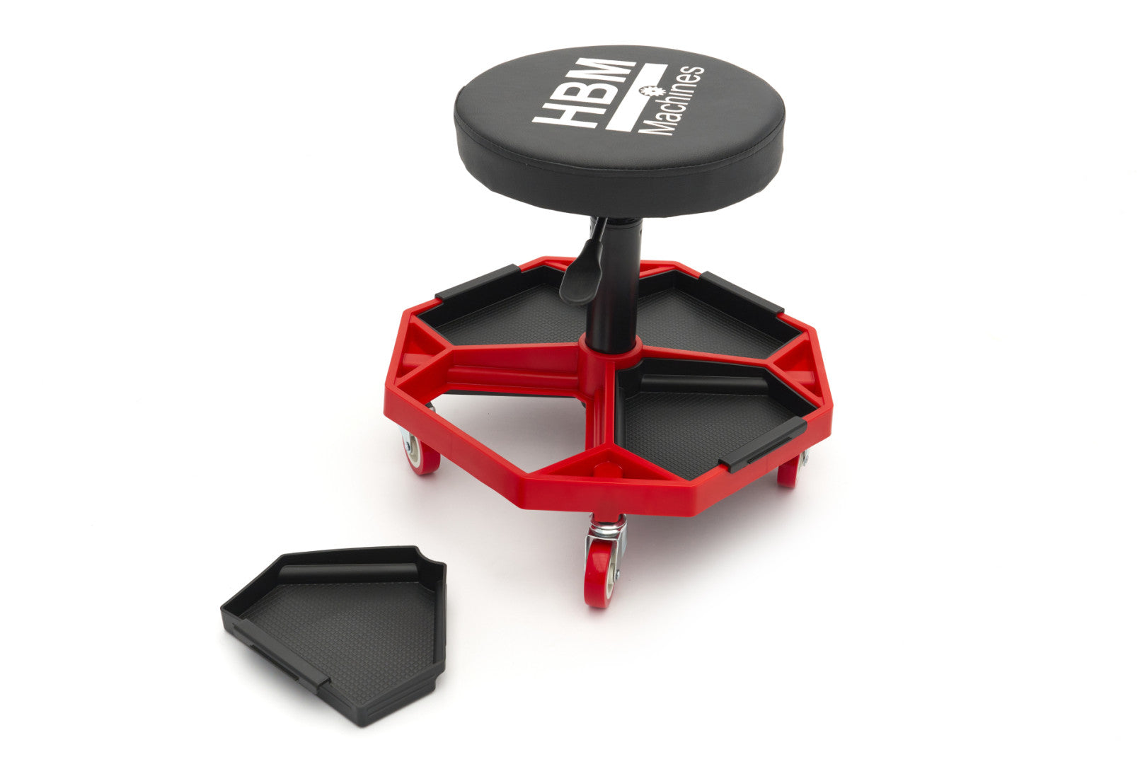 Pracovná - dielenska stolička výškovo nastaviteľná s držiakom na náradie HBM