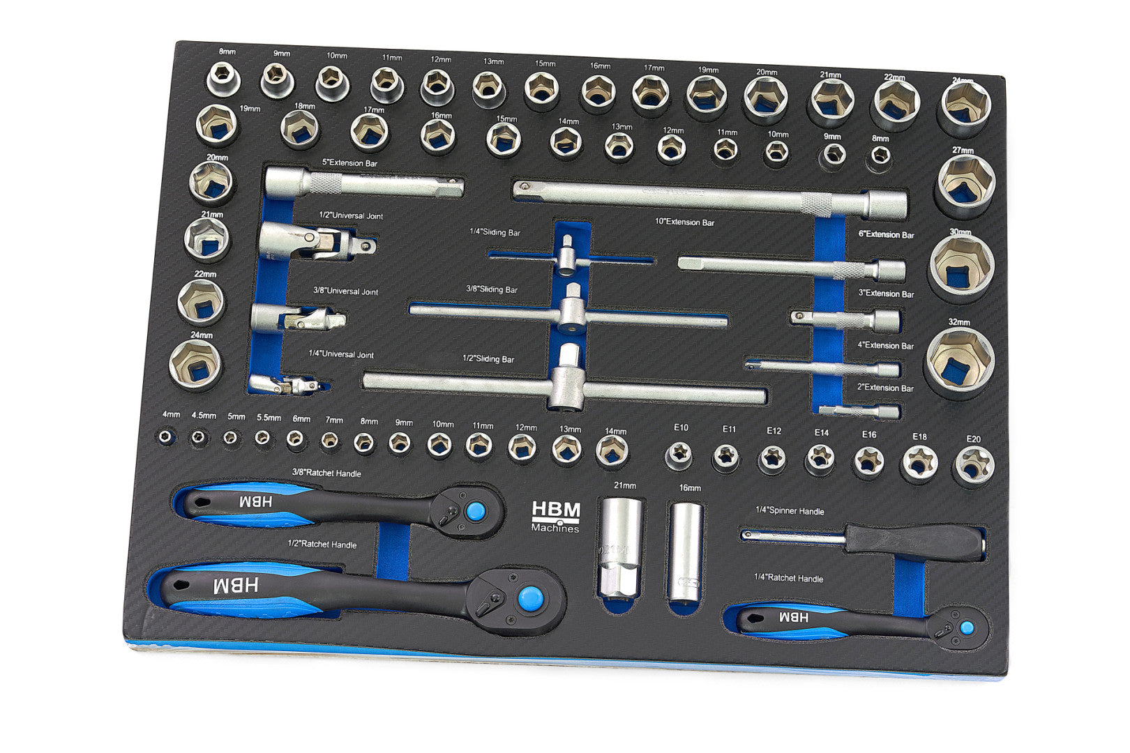 Profesionálna skrinka - dielenský vozík s náradím, so 7 zásuvkami, 196ks náradia, 5 vložiek - premium, HBM Holandsko