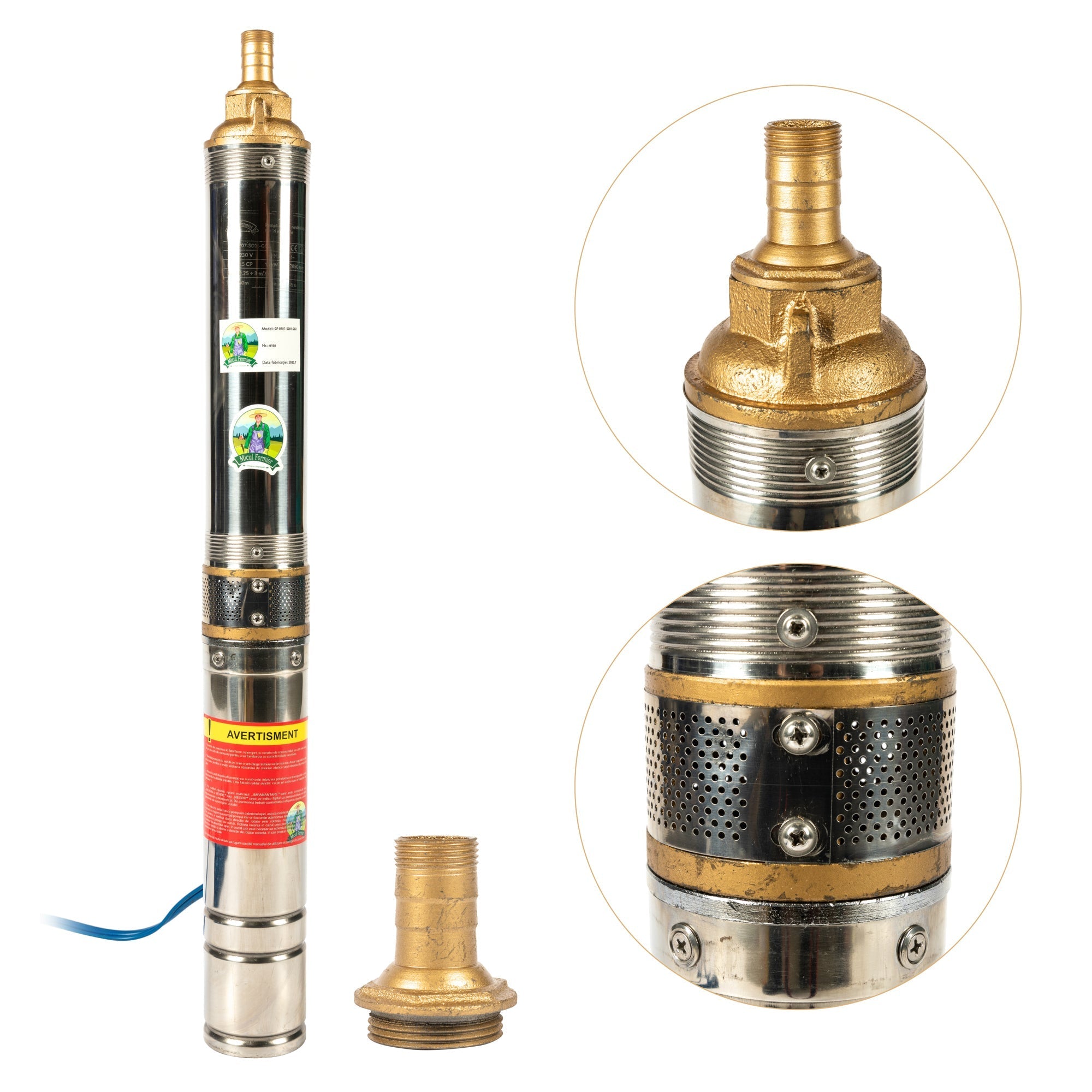 Ponorné čerpadlo dlhé 90YQJD2/8-1.1U fialové 1100W