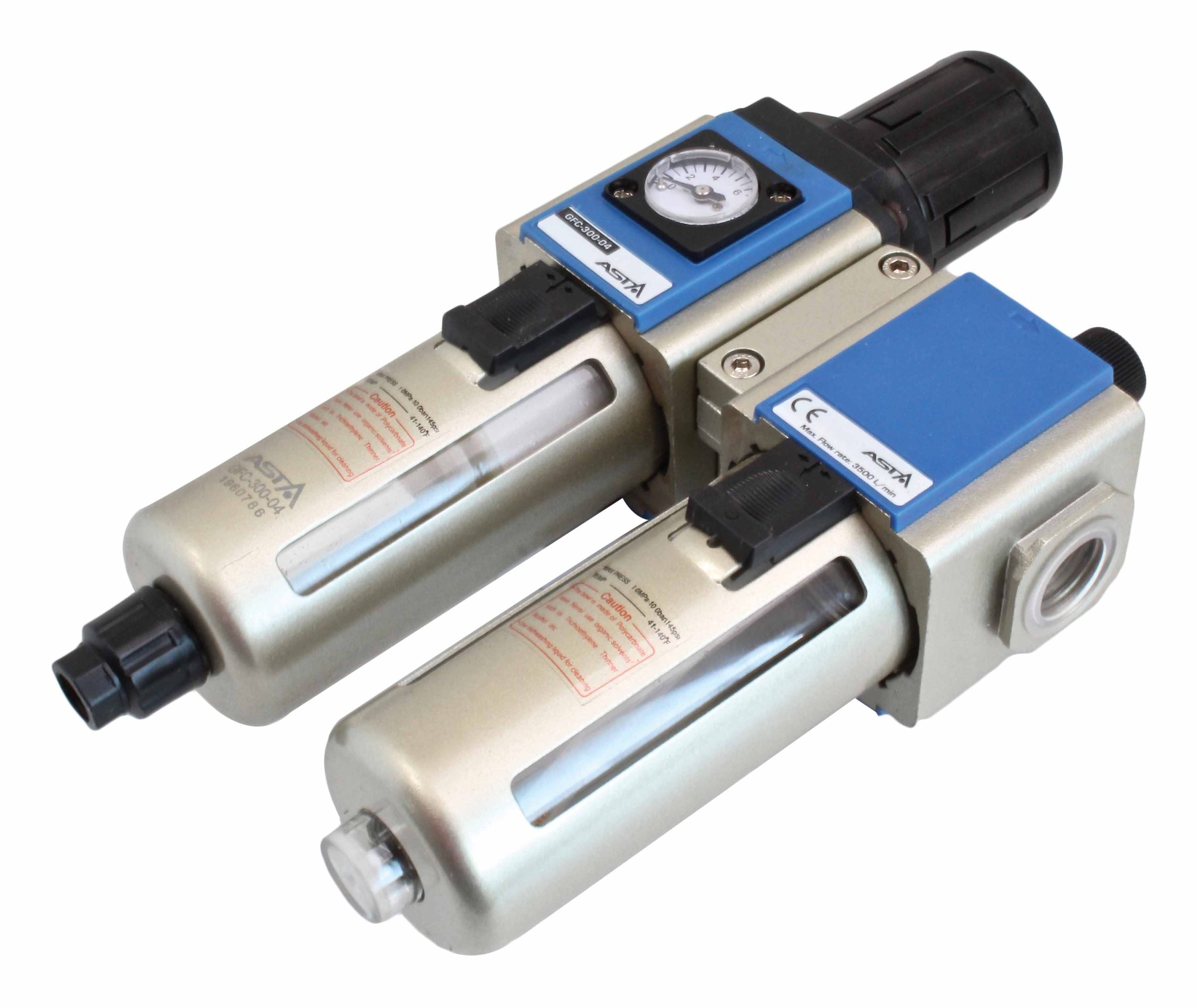 Filter - regulátor tlaku vzduchu s primazávačom pre pneumatické rozvody 1/2''