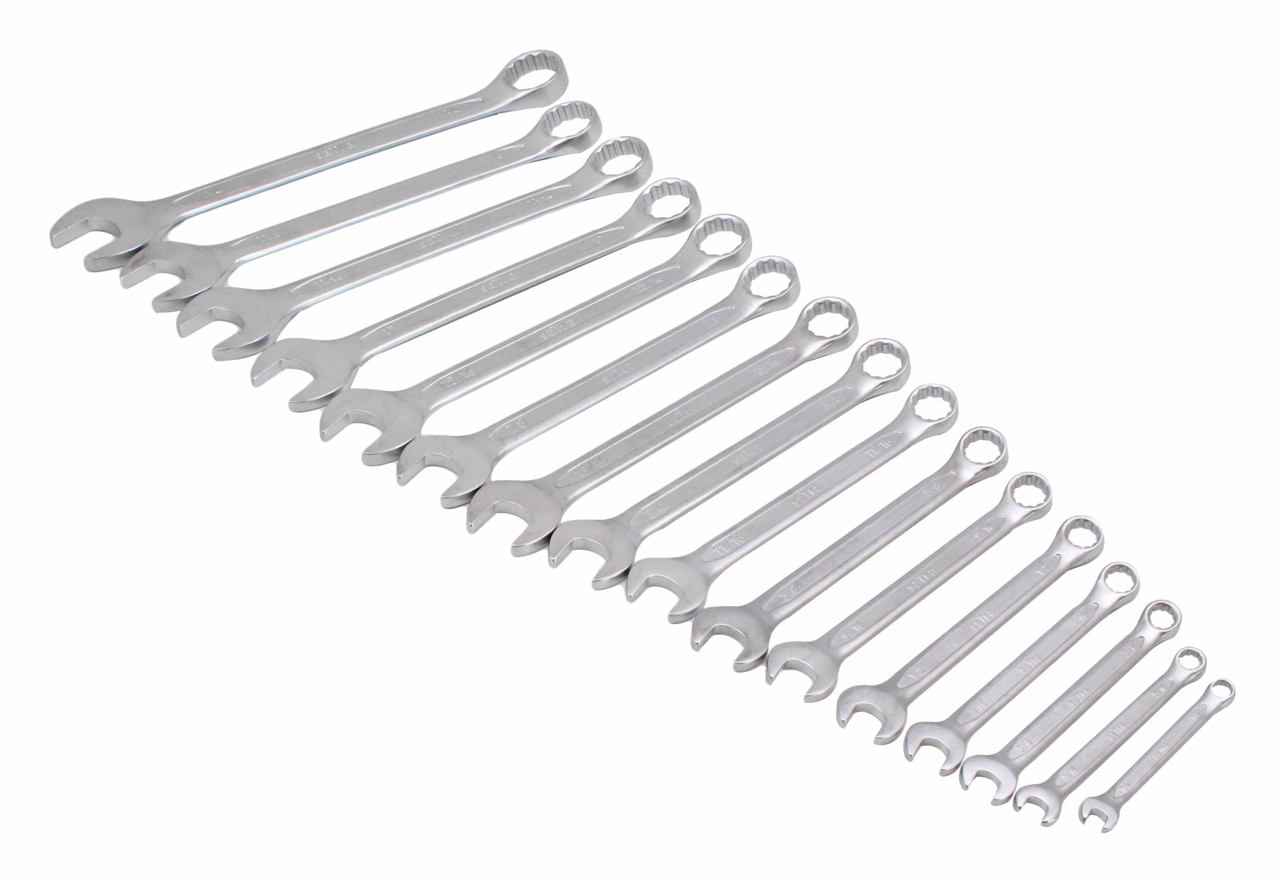 Sada kombinovaných očko-plochých kľúčov v palcoch 16ks