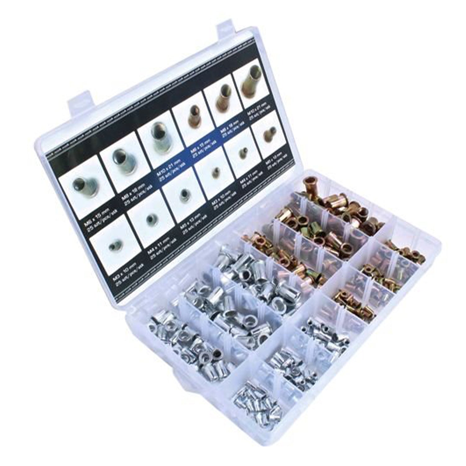 Sada nitovacích matíc m3-m10 300 kusov