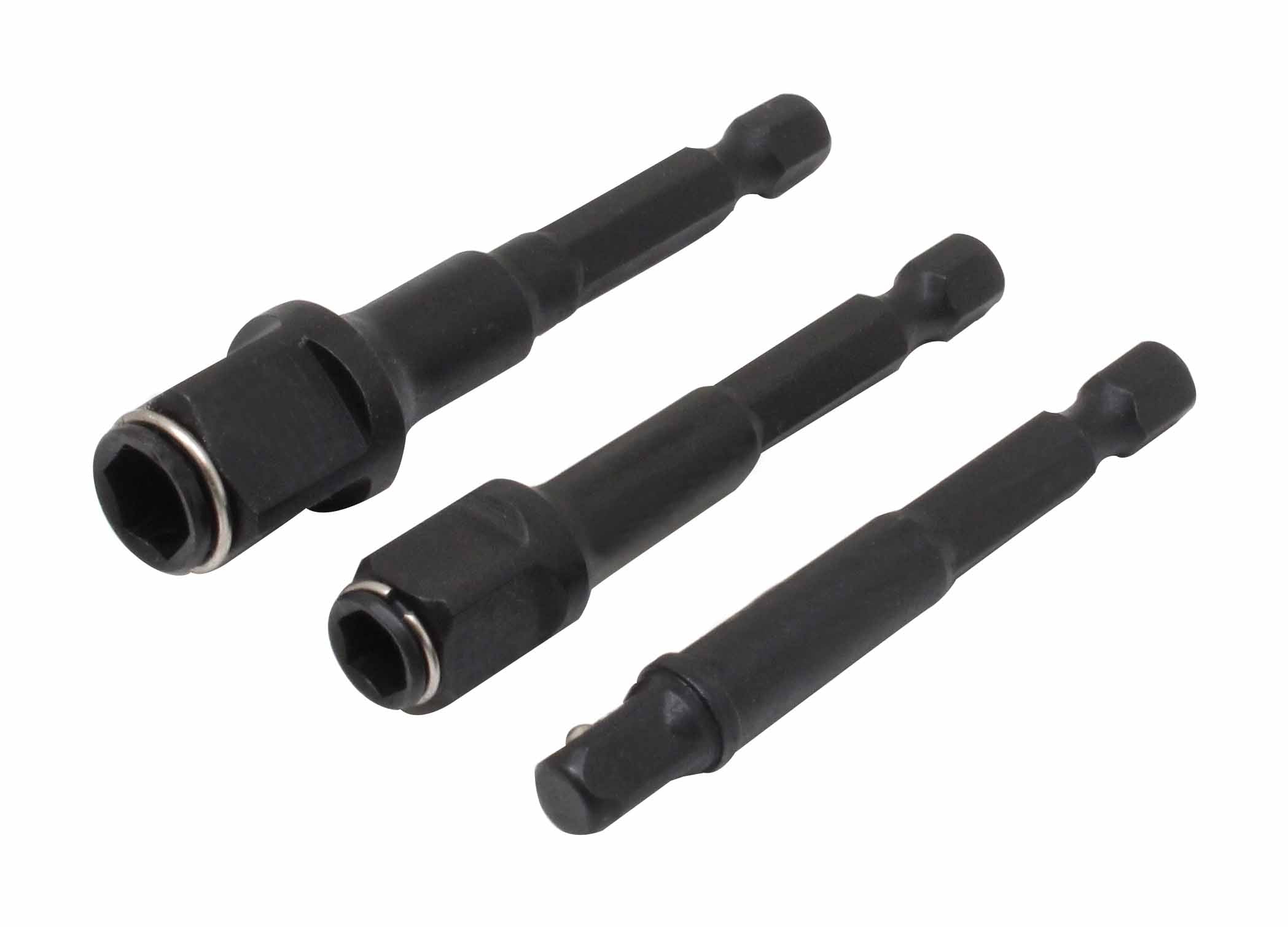 Sada 3 adaptérov na nástrčné hlavice a bity 1/4'' 3/8'' 1/2''