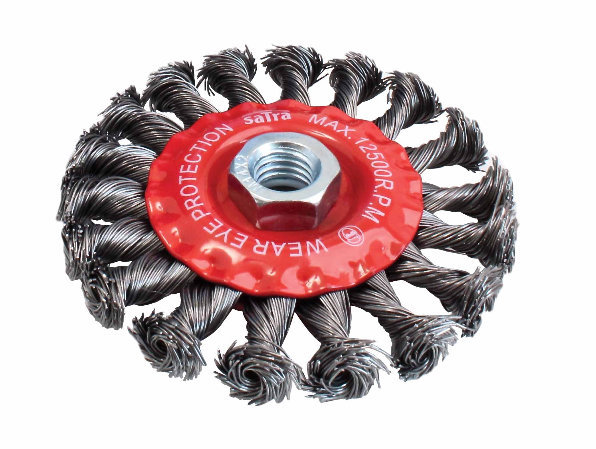 Zkrútená drôtená kefa pre vŕtačku 100 mm satra