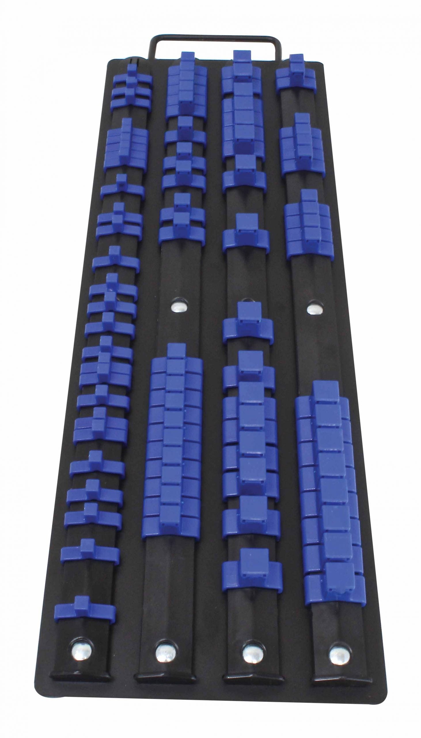 Organizér na nástrčné kľúče 1/4'', 3/8'', 1/2'' s 80 klipmi