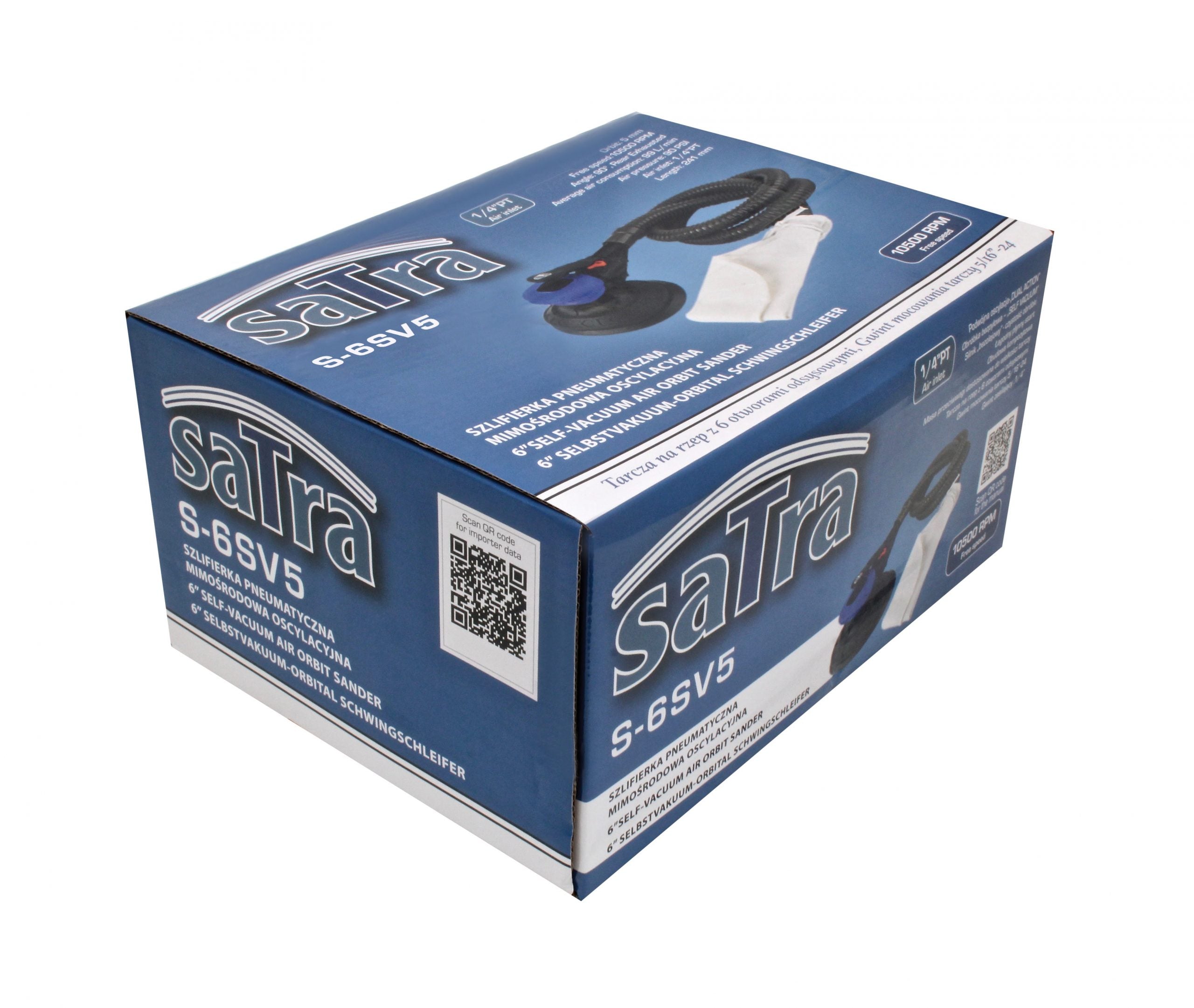 Pneumatická excentrická orbitálna brúska so zberným vreckom 150mm Satra