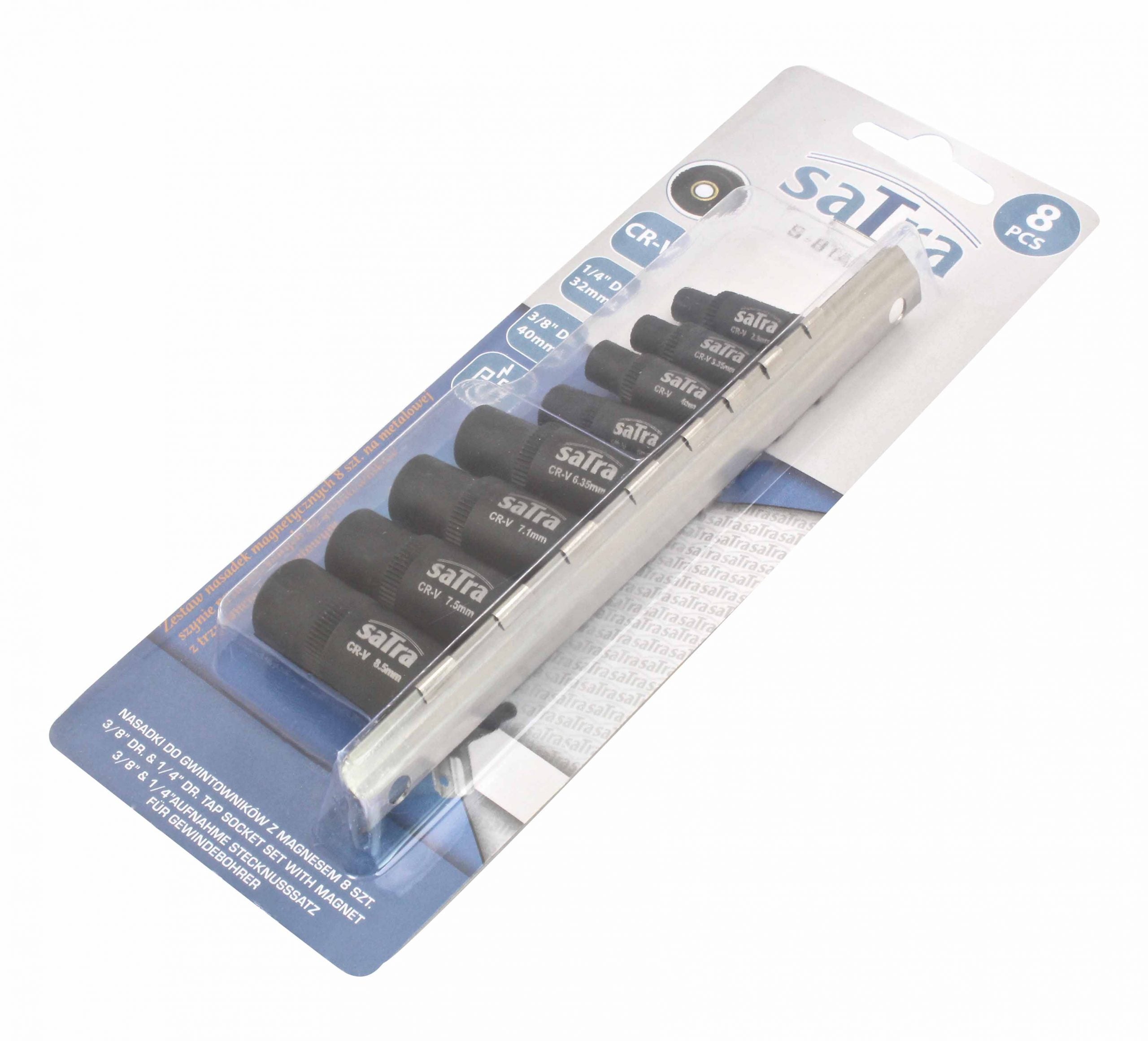 Súprava rázových magnetických hlavíc 1/4'' 3/8'' 8 dielov