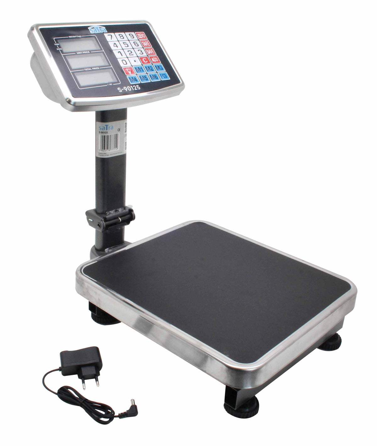 Digitálna plošinová váha, obchodná, s LCD displejom, skladacia, do 60kg Satra