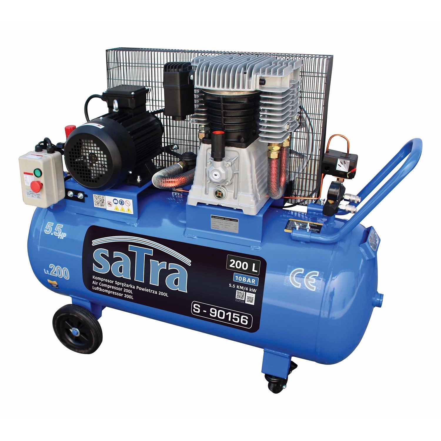 Vzduchový kompresor 200l 5,5hp 380V Satra