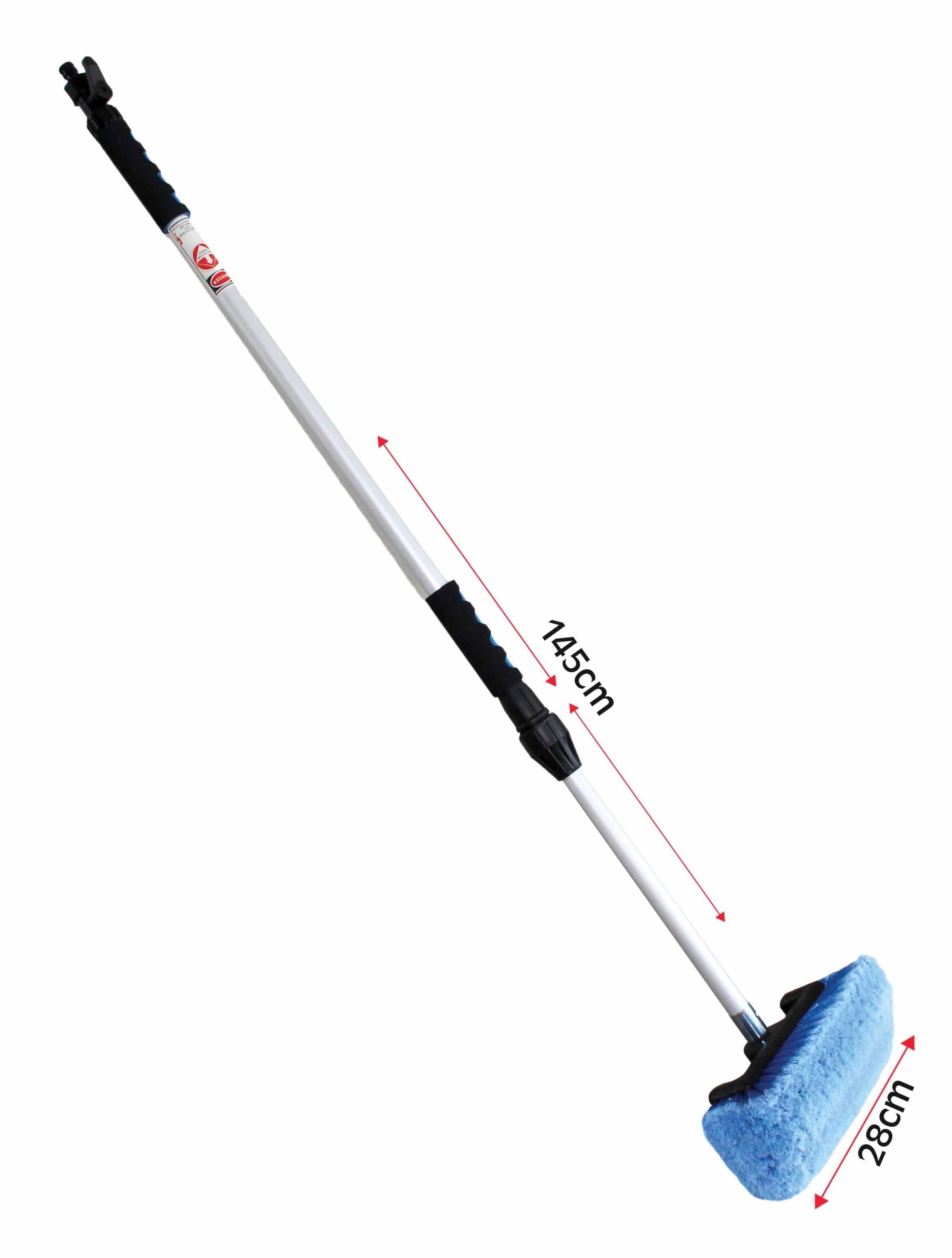 Teleskopická umývacia kefa s napojením na vodu 950-1565 mm