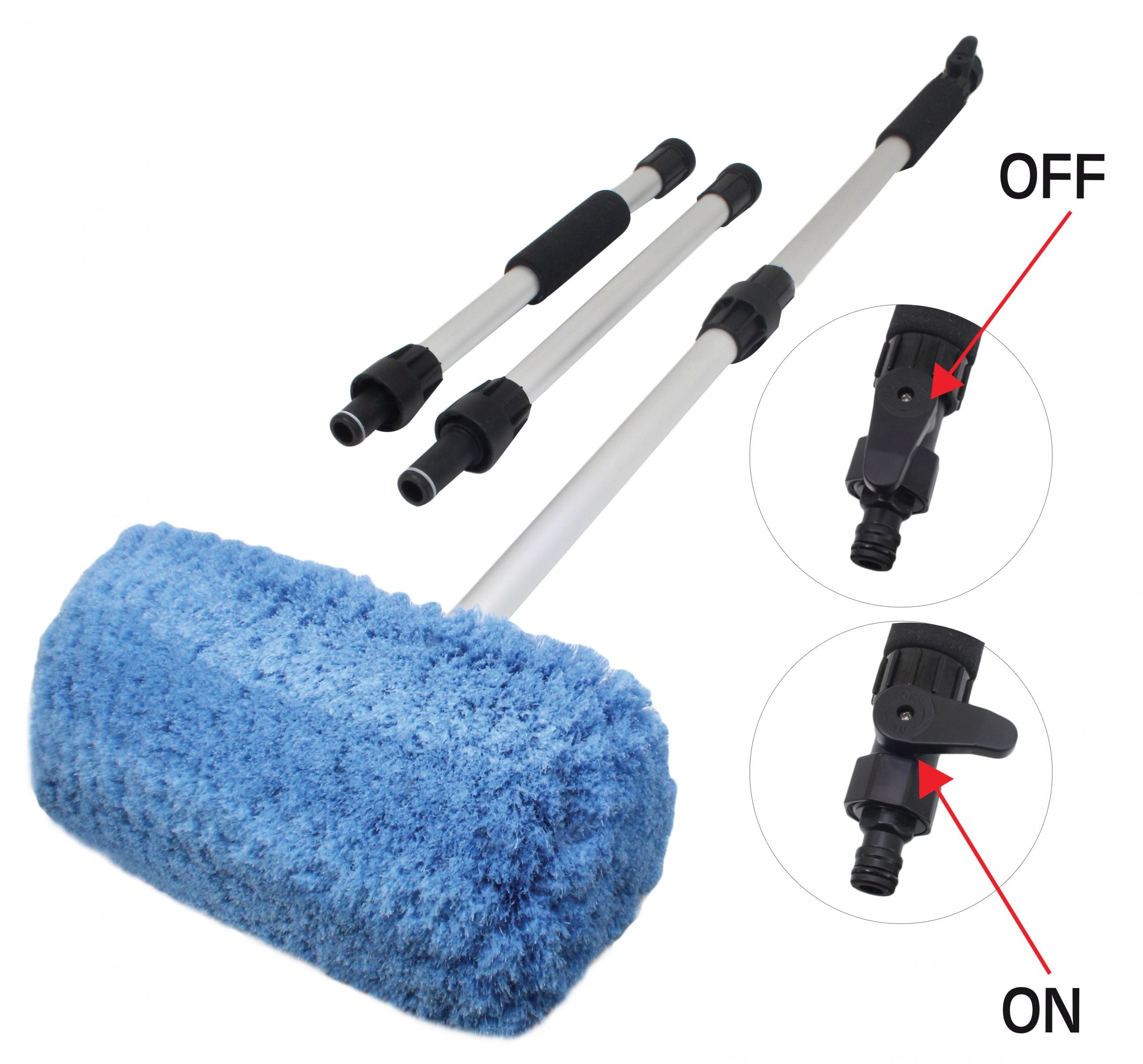 Autokkefa 290 x 180 x 60mm na umývanie s teleskopickou rúčkou 100–1740 mm