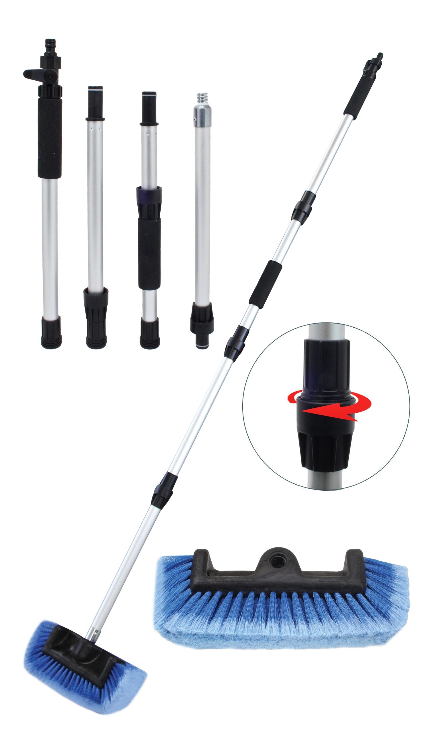 Autokkefa 290 x 180 x 60mm na umývanie s teleskopickou rúčkou 100–1740 mm