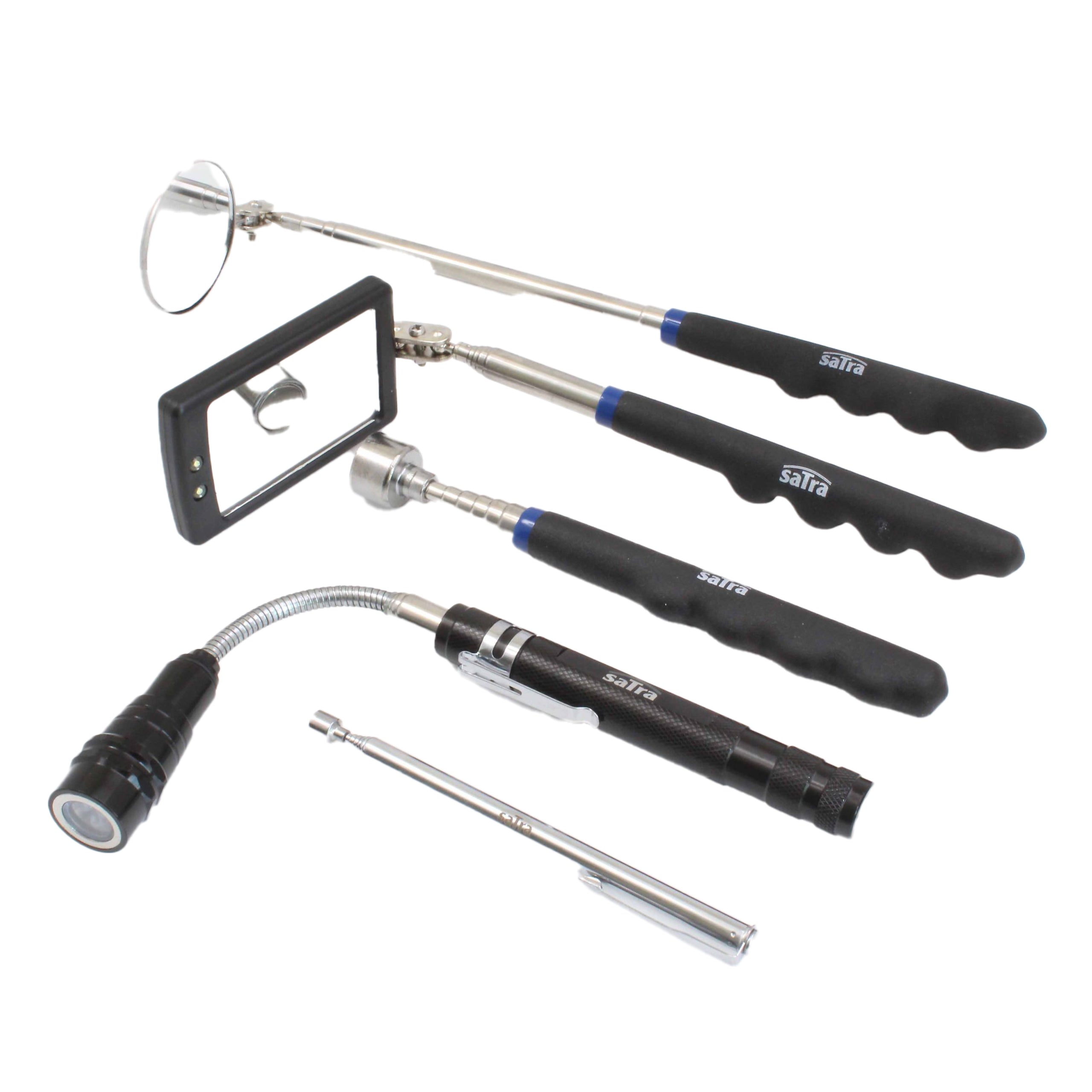 Inšpekčné náradie - magnety, zrkadlá, LED lampa, sada 5ks