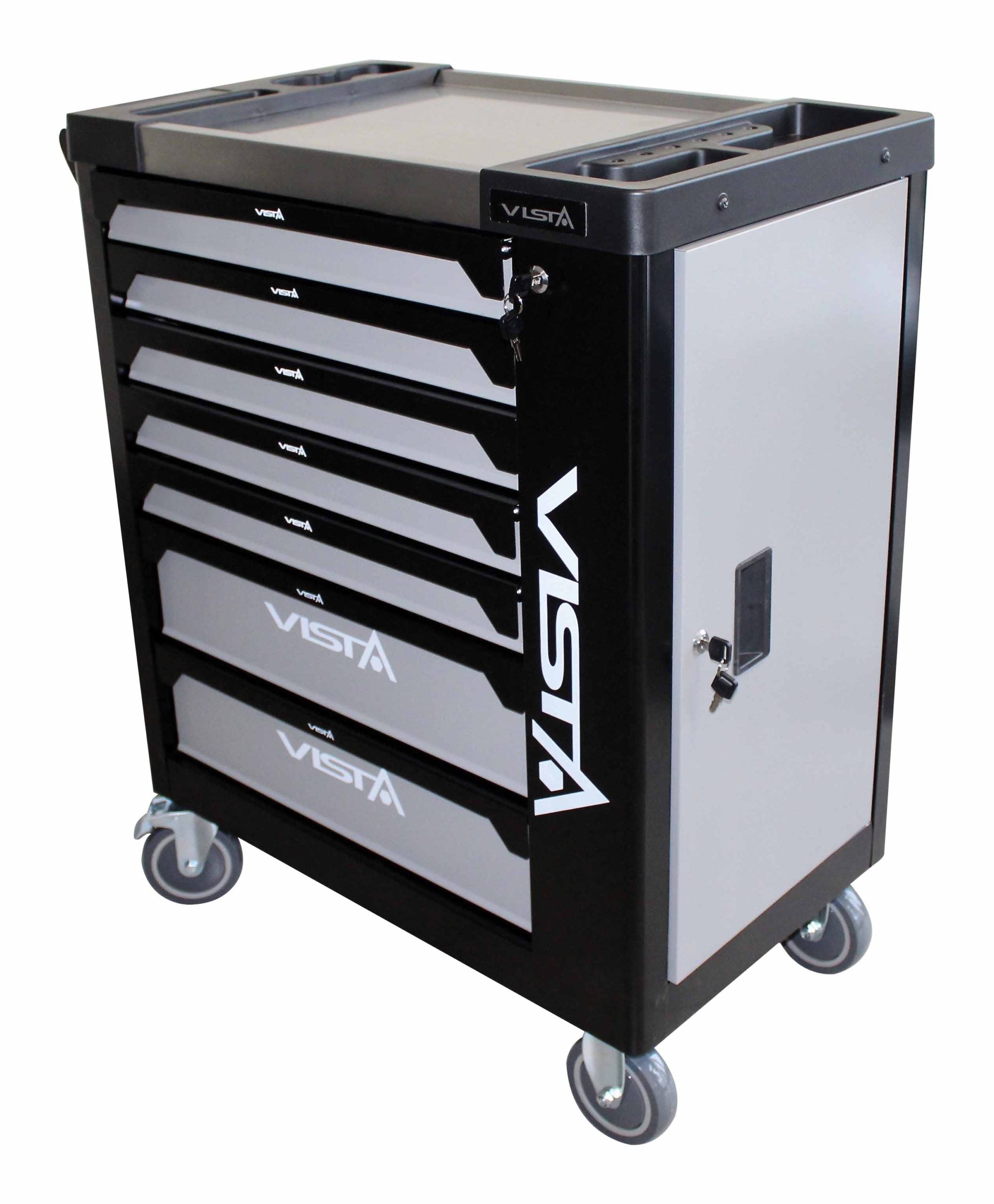 Profesionálna skrinka - dielenský vozík s náradím, so 7 zásuvkami, 6 vložiek, 257ks náradia Asta Poľsko