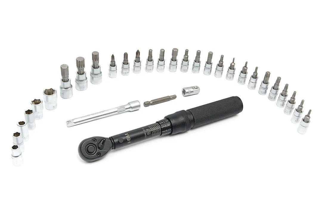 Sada presného momentového kľúča 1/4'' 2-20 nm 32 kusov hbm