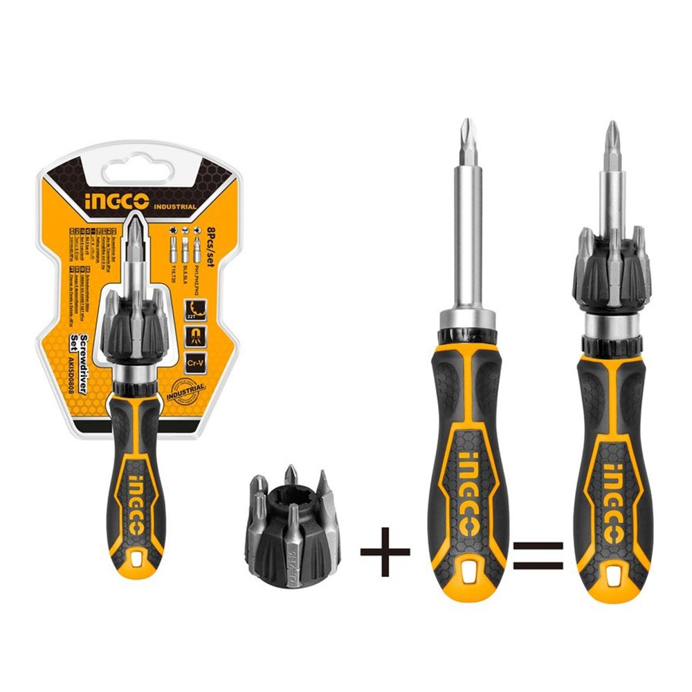 Skrutkovač s račňou 7 kusov ingco