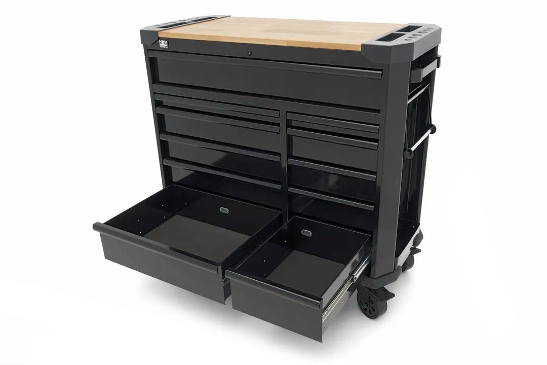 Skriňa na náradie s 11 zásuvkami a pracovným stolom 109cm HBM machines