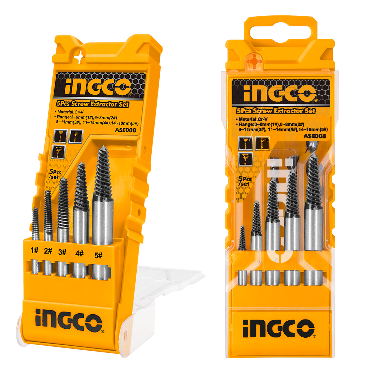 Súprava sťahovákov skrutiek 5 kusov ingco