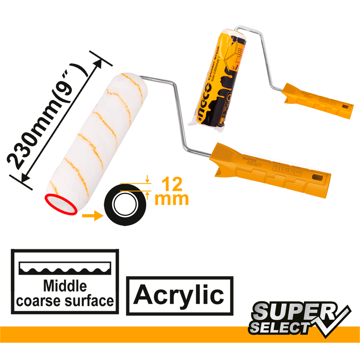 Valček na maľovanie 230 mm ingco