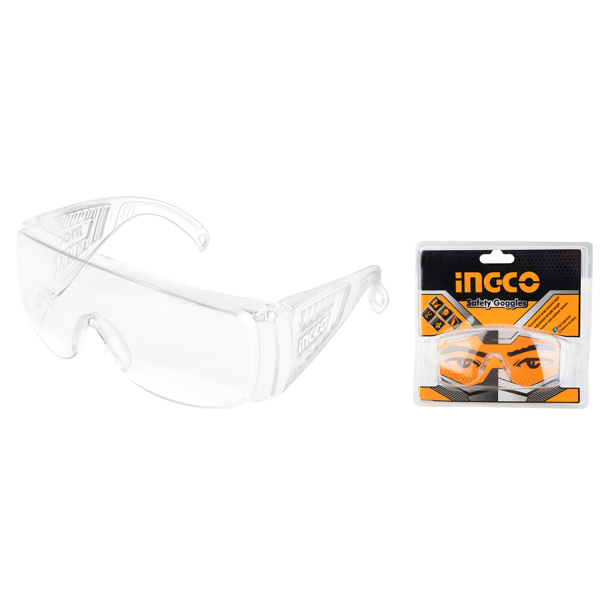 Ochranné pracovné okuliare priehľadné Ingco