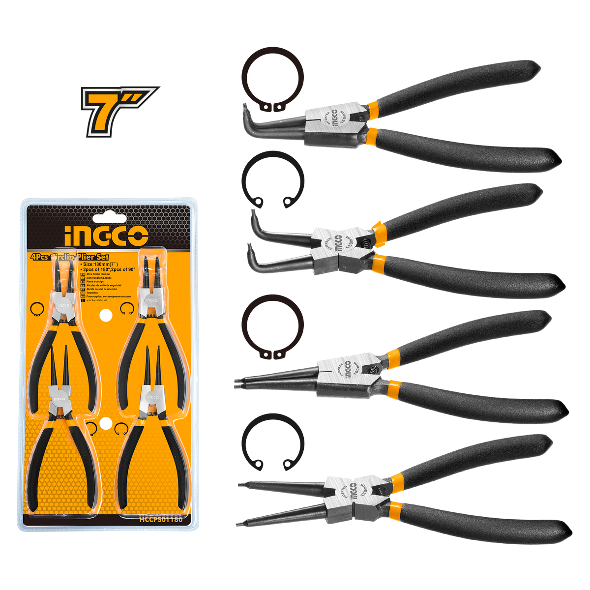 Sada seeger klieští 4 kusy ingco