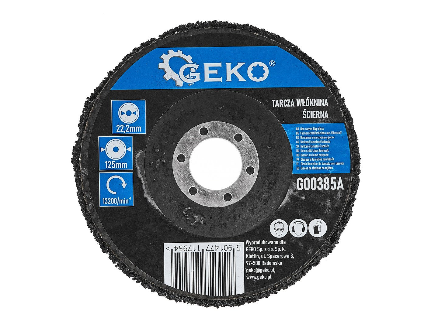 Abrazívny kotúč 125x22,2mm Clean&Strip na čistenie kovu, nehrdzavejúcej ocele a plastu, Geko