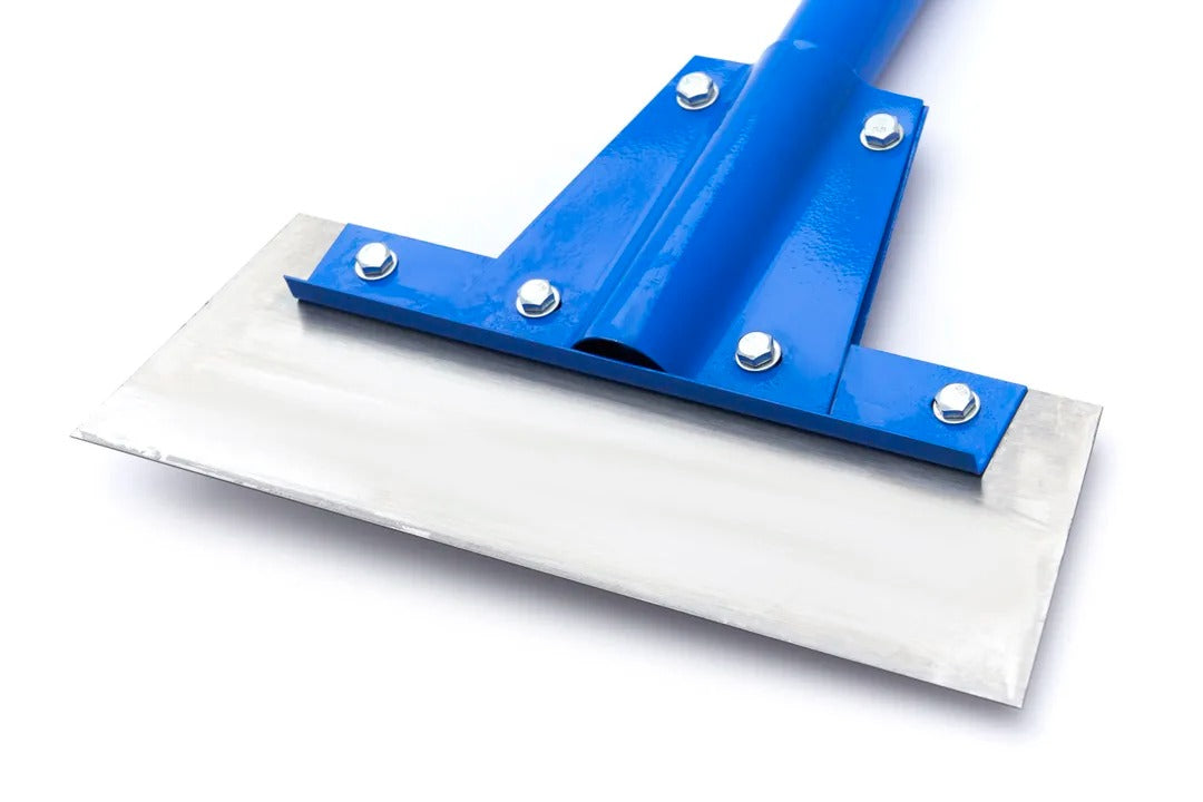 Podlahová škrabka HBM Holandsko 300mm, s 1350mm sklolaminátovou násadou, na odstránenie lepidla, farby alebo koberca