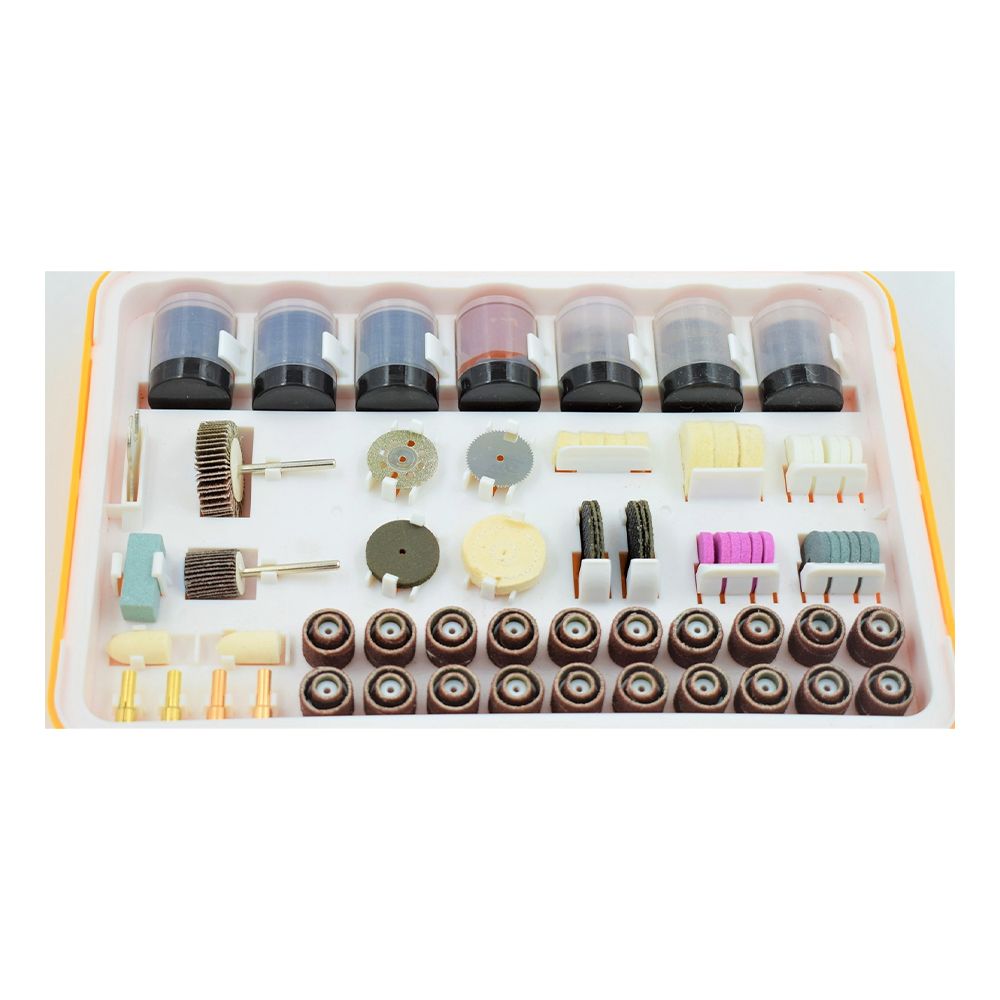 Súprava príslušenstva pre brúsku – biaxiálny leštič 410 kusov ingco