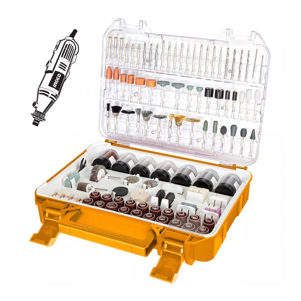 Súprava príslušenstva pre brúsku – biaxiálny leštič 410 kusov ingco