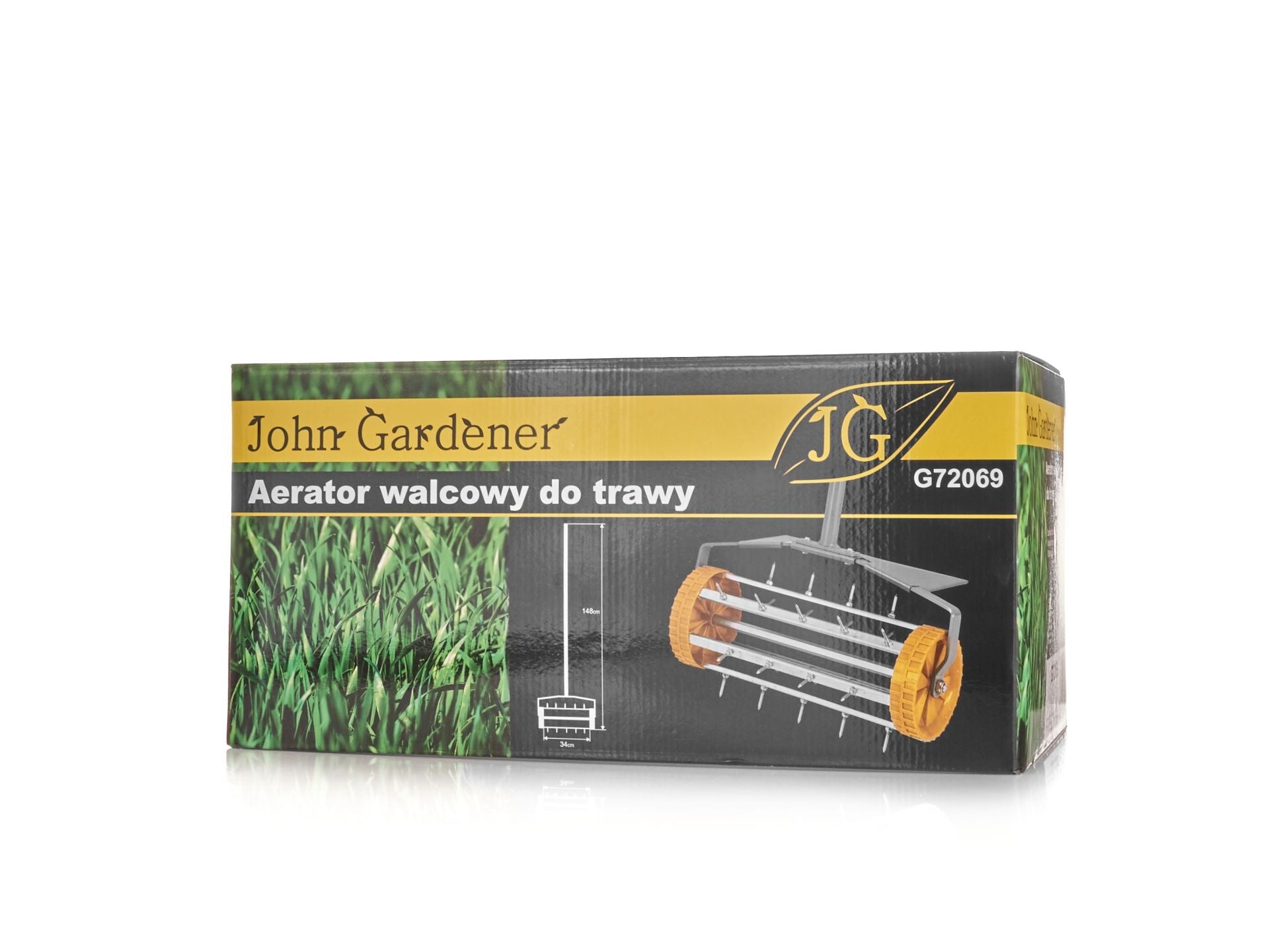 Vertikutátor s rotačným valcom a prevzdušňovačom trávnika geko