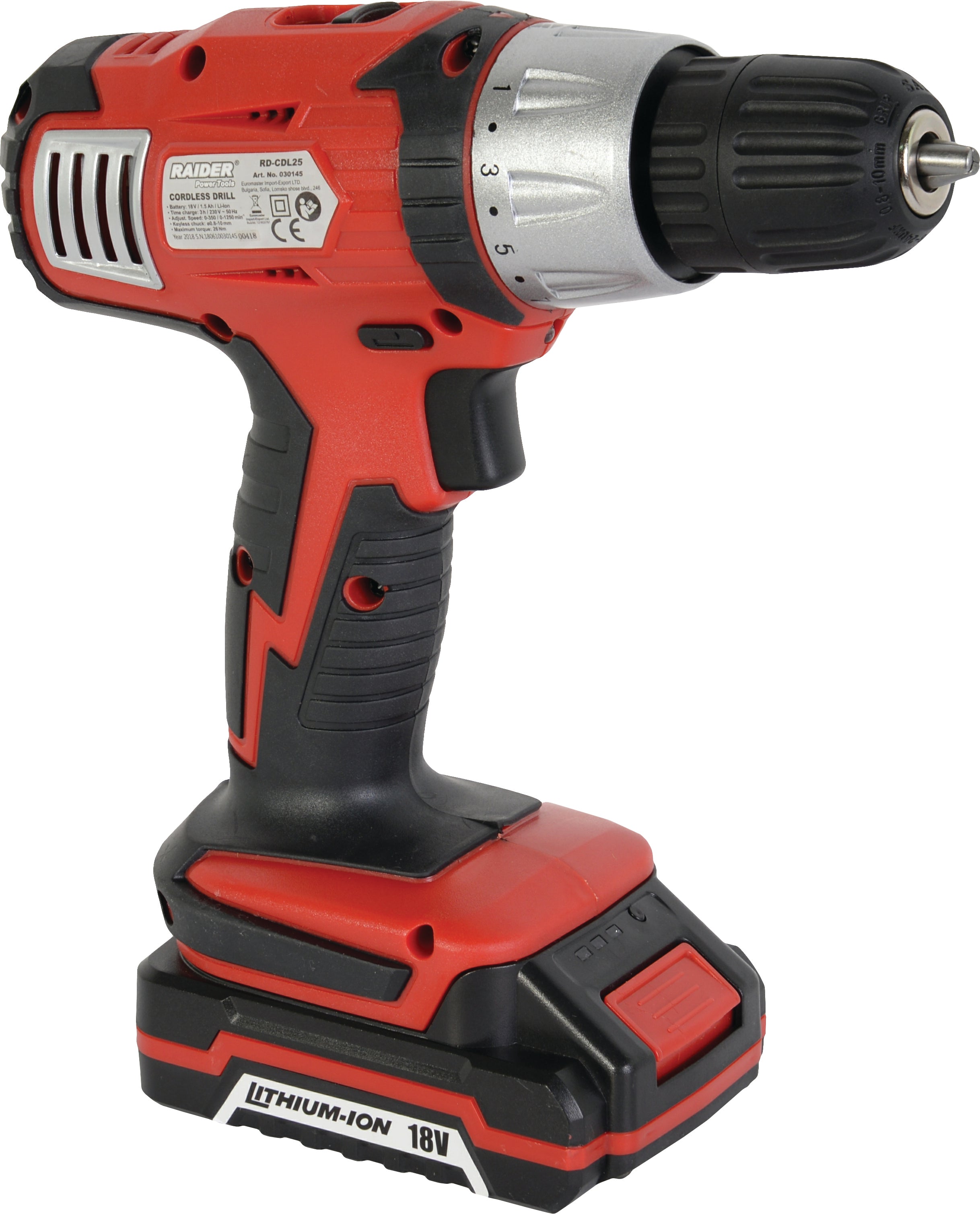 Akumulátorová vŕtačka Li-Ion 18V Raider